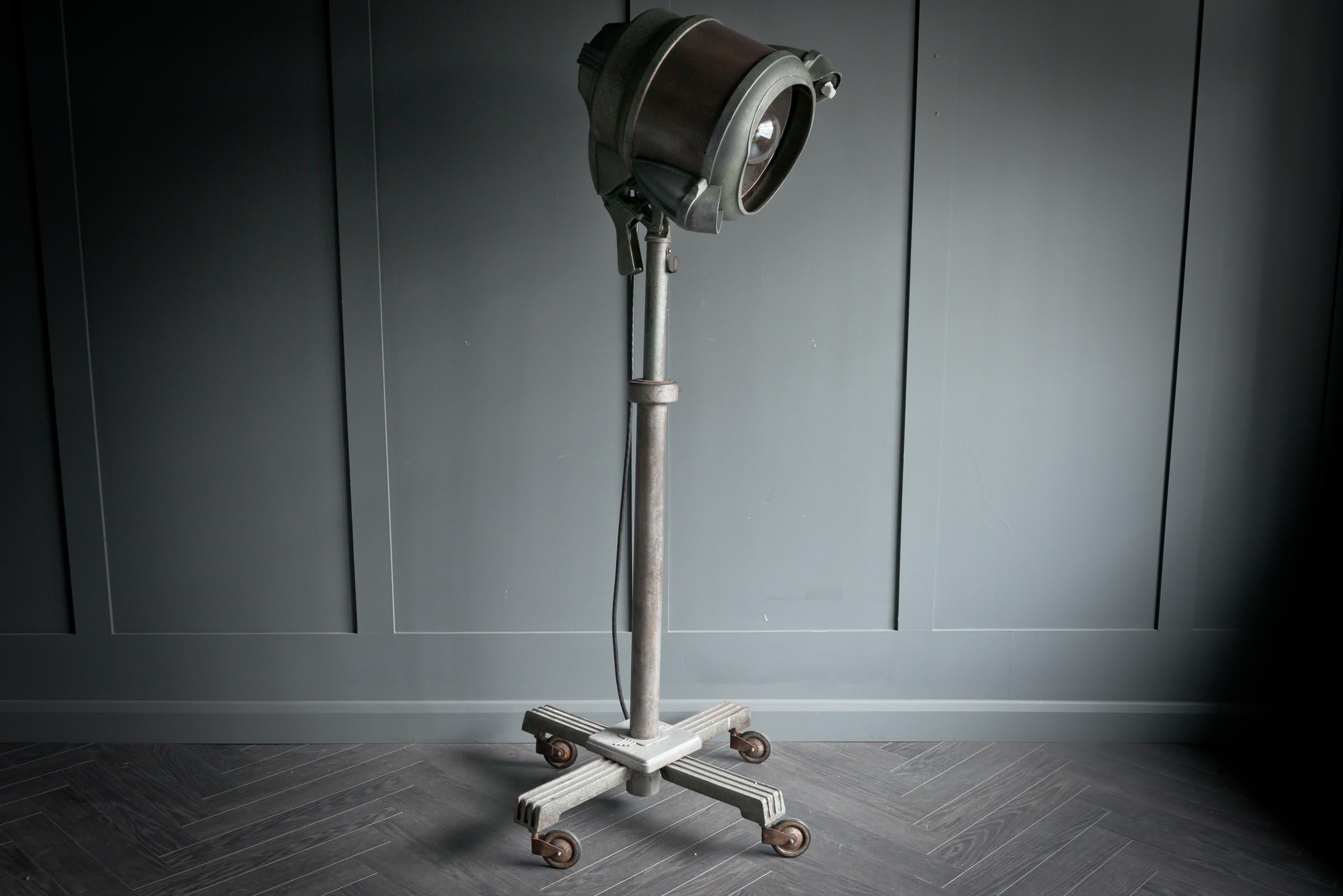 Metal 1940's Turbinator Converted Hairdryer LED Floor Lamp For Sale