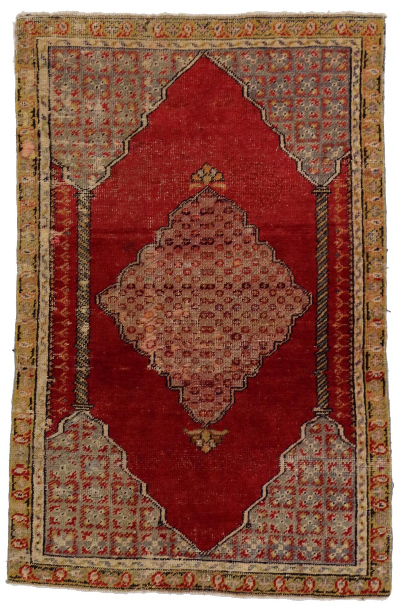 1930’s Turkish Oushak Carpet with Modern Style For Sale 4