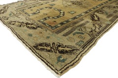 1940's Turkish Oushak Carpet with Modern Style