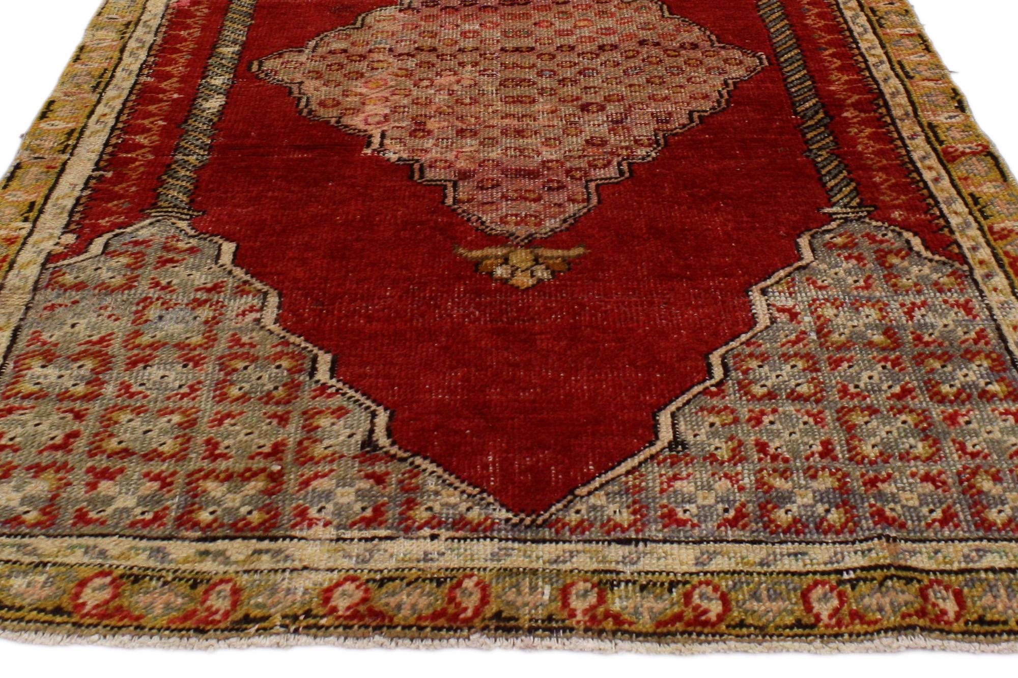 20th Century 1930’s Turkish Oushak Carpet with Modern Style For Sale