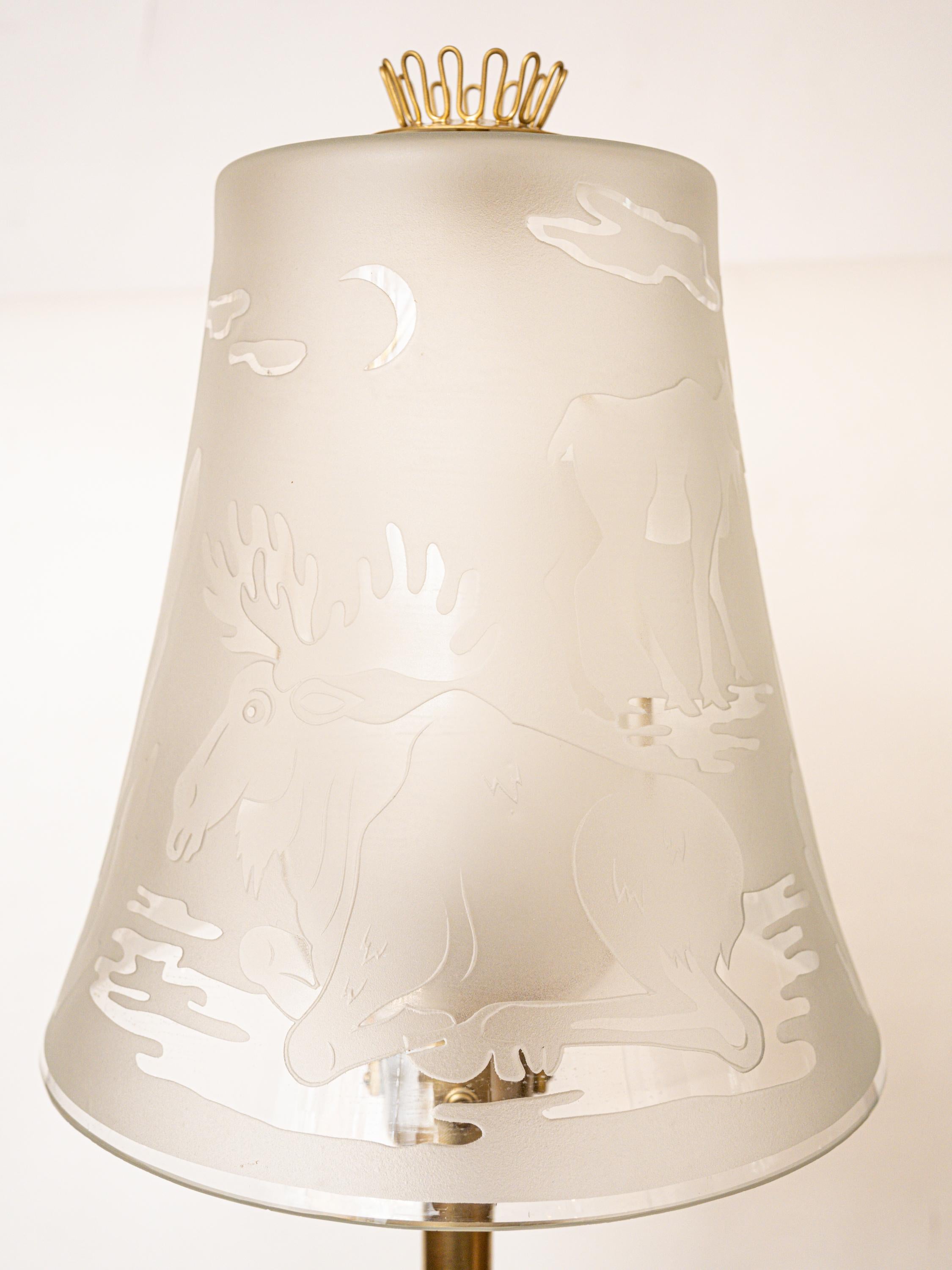 Scandinavian Modern 1940s U. Skogh Floor Lamp Produced by Glössner & Co. For Sale