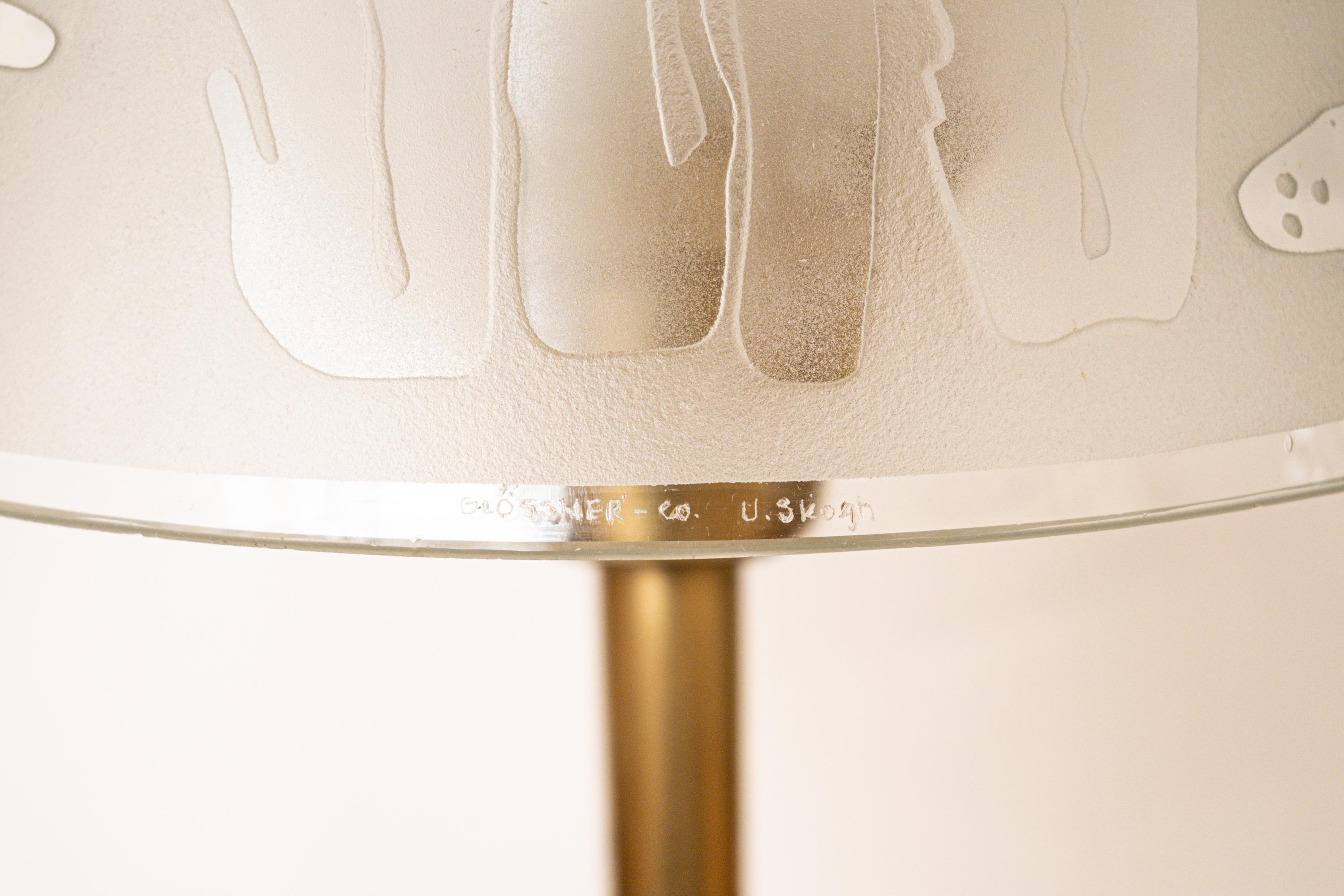 1940s U. Skogh Floor Lamp Produced by Glössner & Co. In Good Condition For Sale In New York, NY