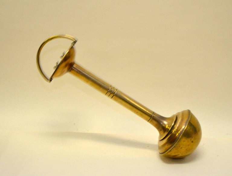 1940s Unique Tall Brass Vintage Ashtray with Bounce Back Base For Sale at 1stDibs