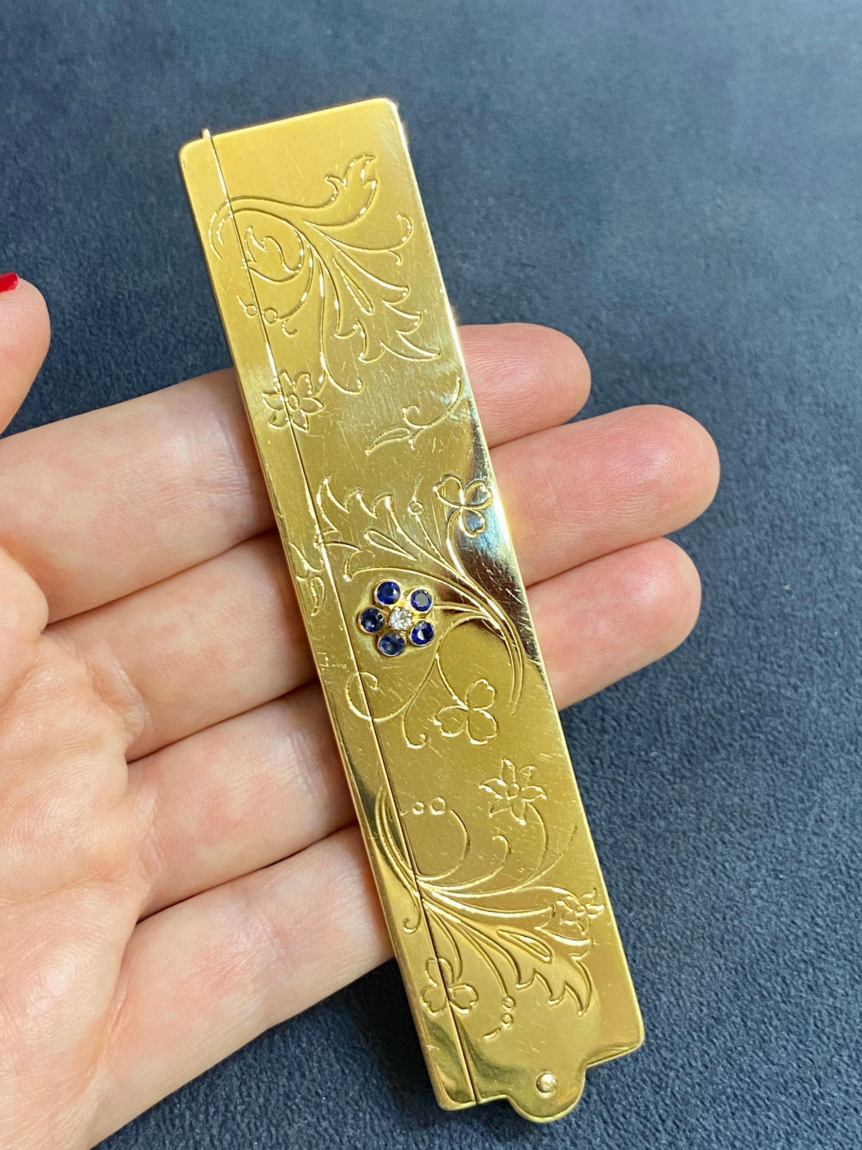 Contemporain Van Cleef & Arpels - Peigne à cheveux en or 18 carats des années 1940 en vente