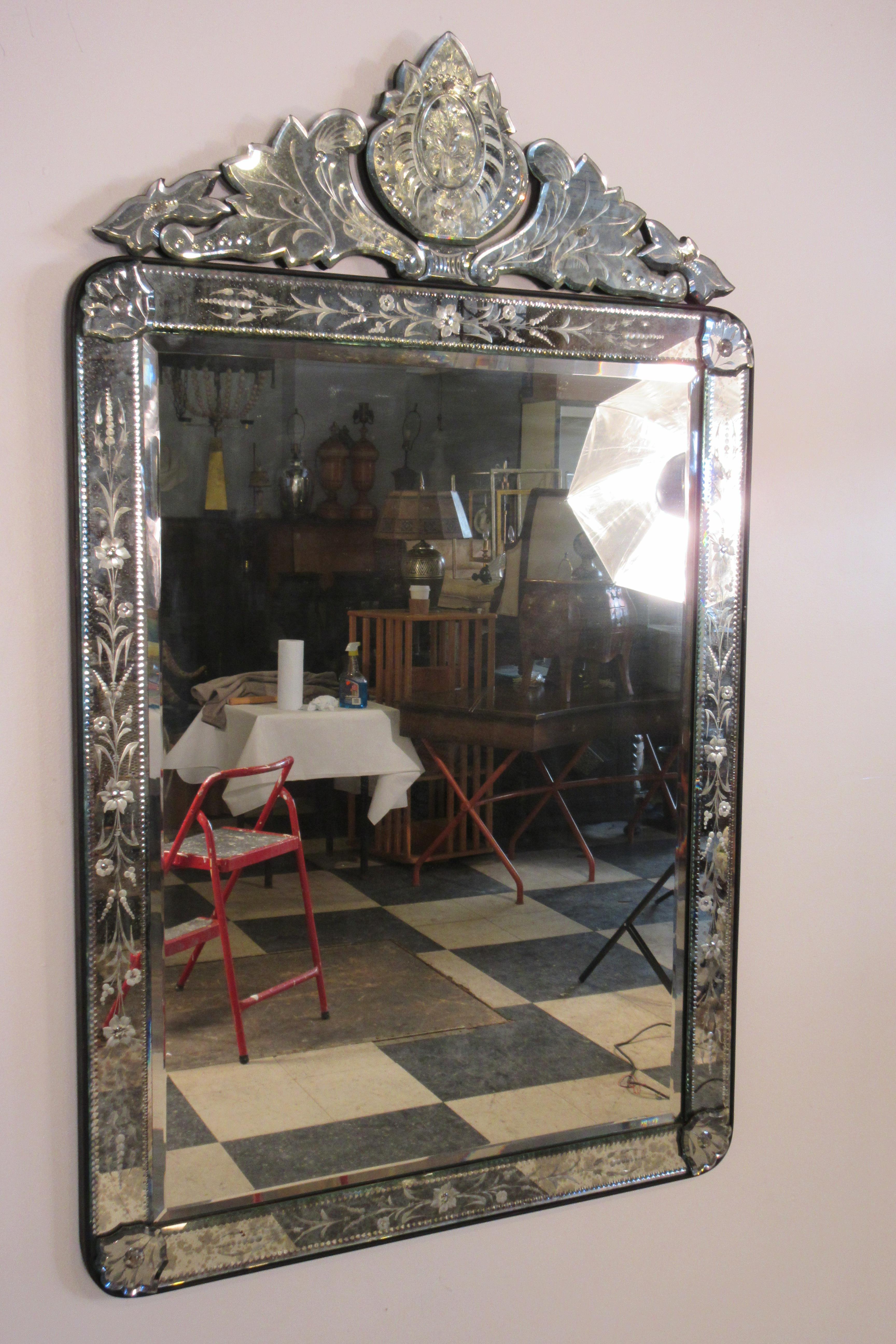 1940s Venetian mirror.