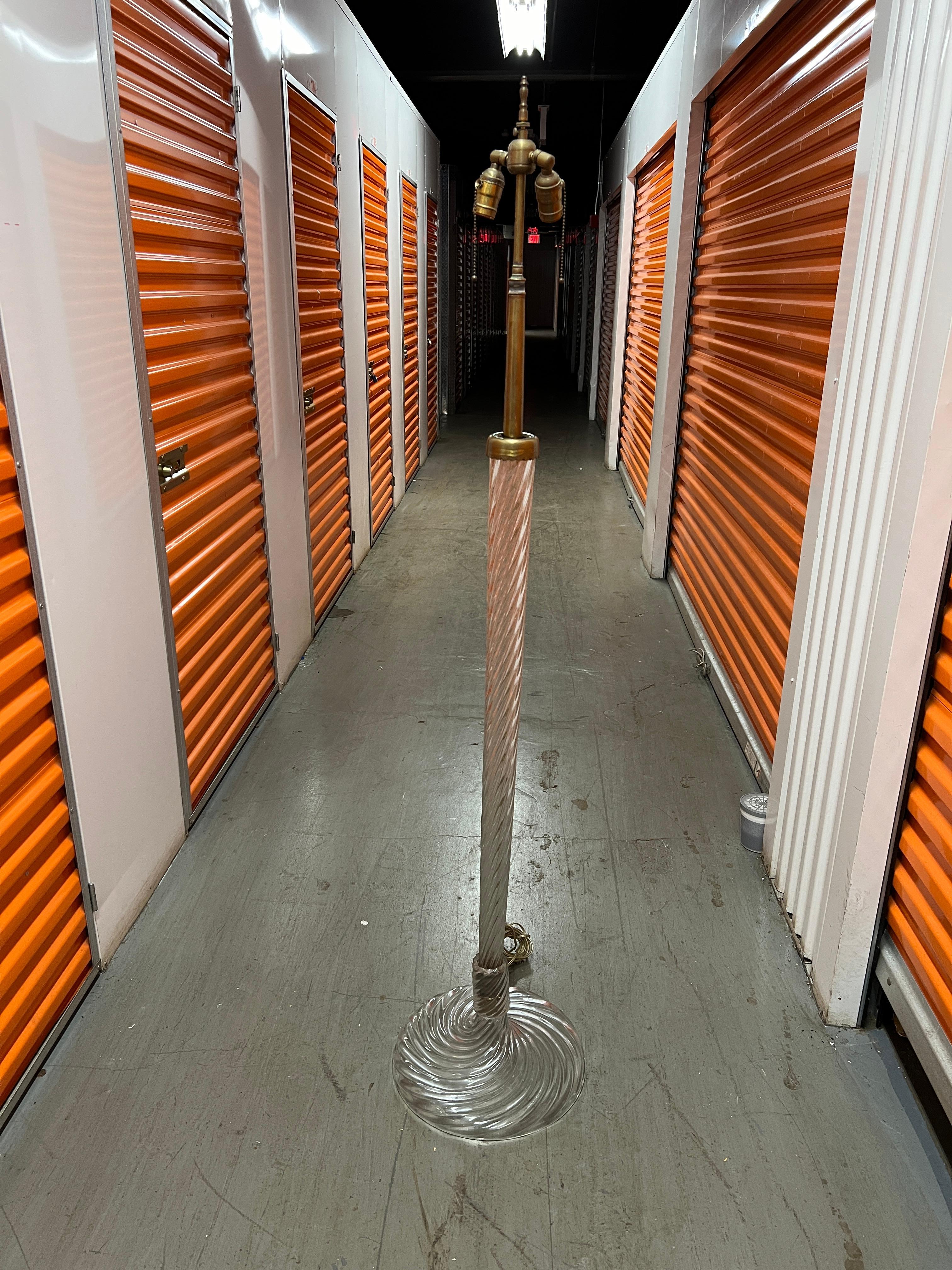 Lampadaire Venini des années 1940 attribué à Carla Scarpa 3