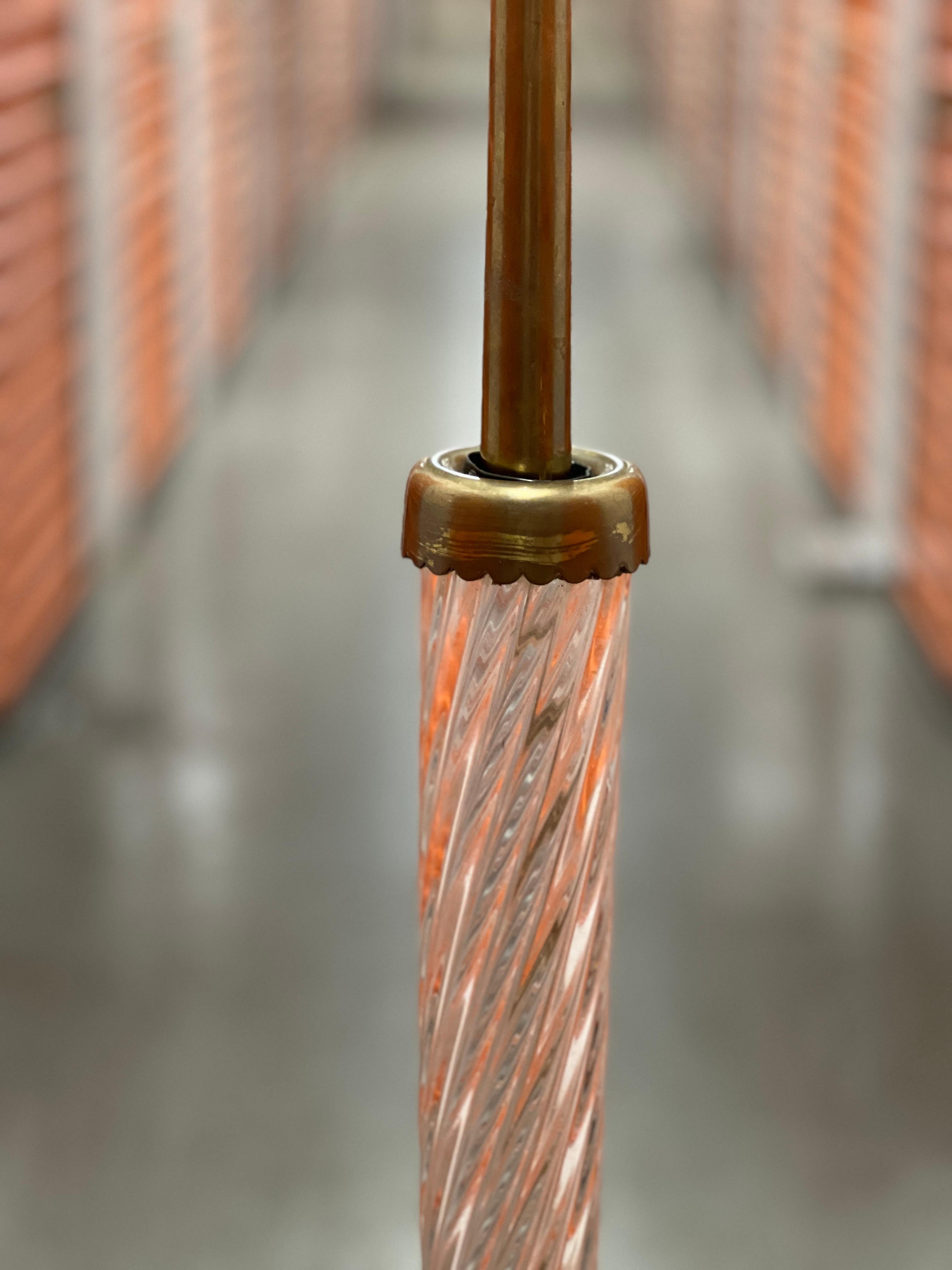 Milieu du XXe siècle Lampadaire Venini des années 1940 attribué à Carla Scarpa