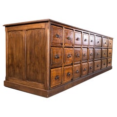 1940's Very Large Double Sided French Bank Of Drawers - Twenty Four Drawer