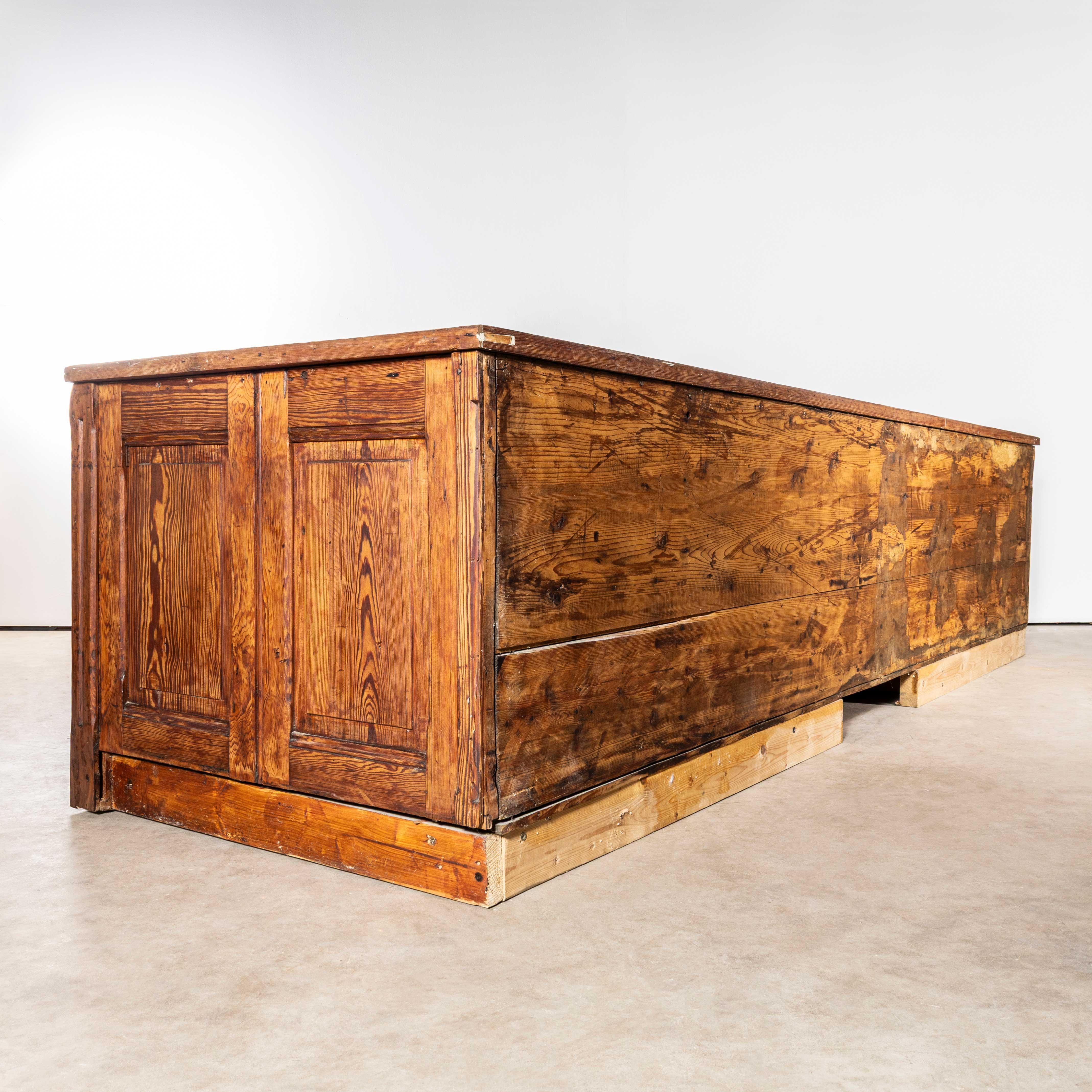 Mid-20th Century 1940's Very Large French Hardware Bank Of Drawers - Twelve Drawers For Sale