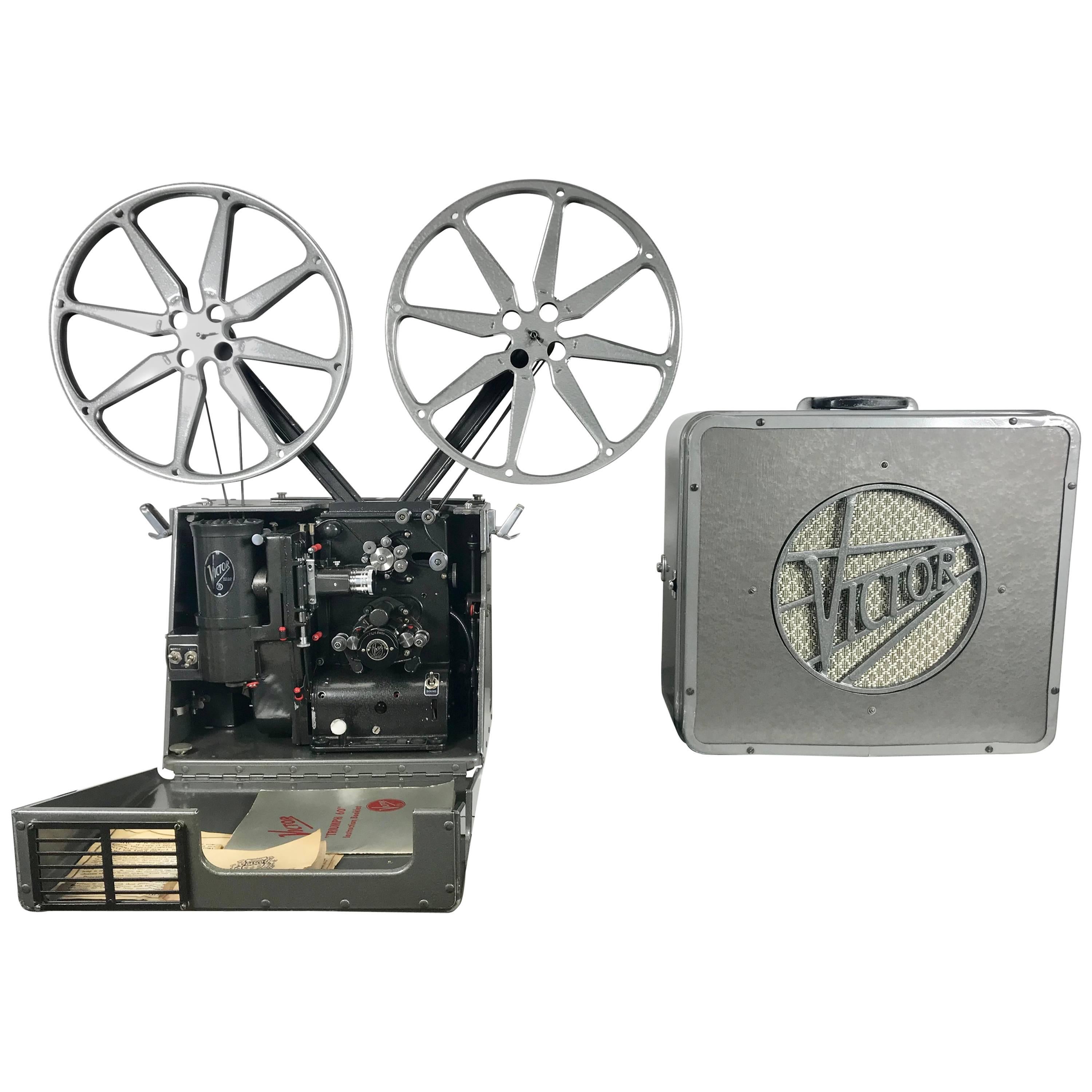 1940s Victor Triumph 60 Movie Projector Animatophone and Speaker