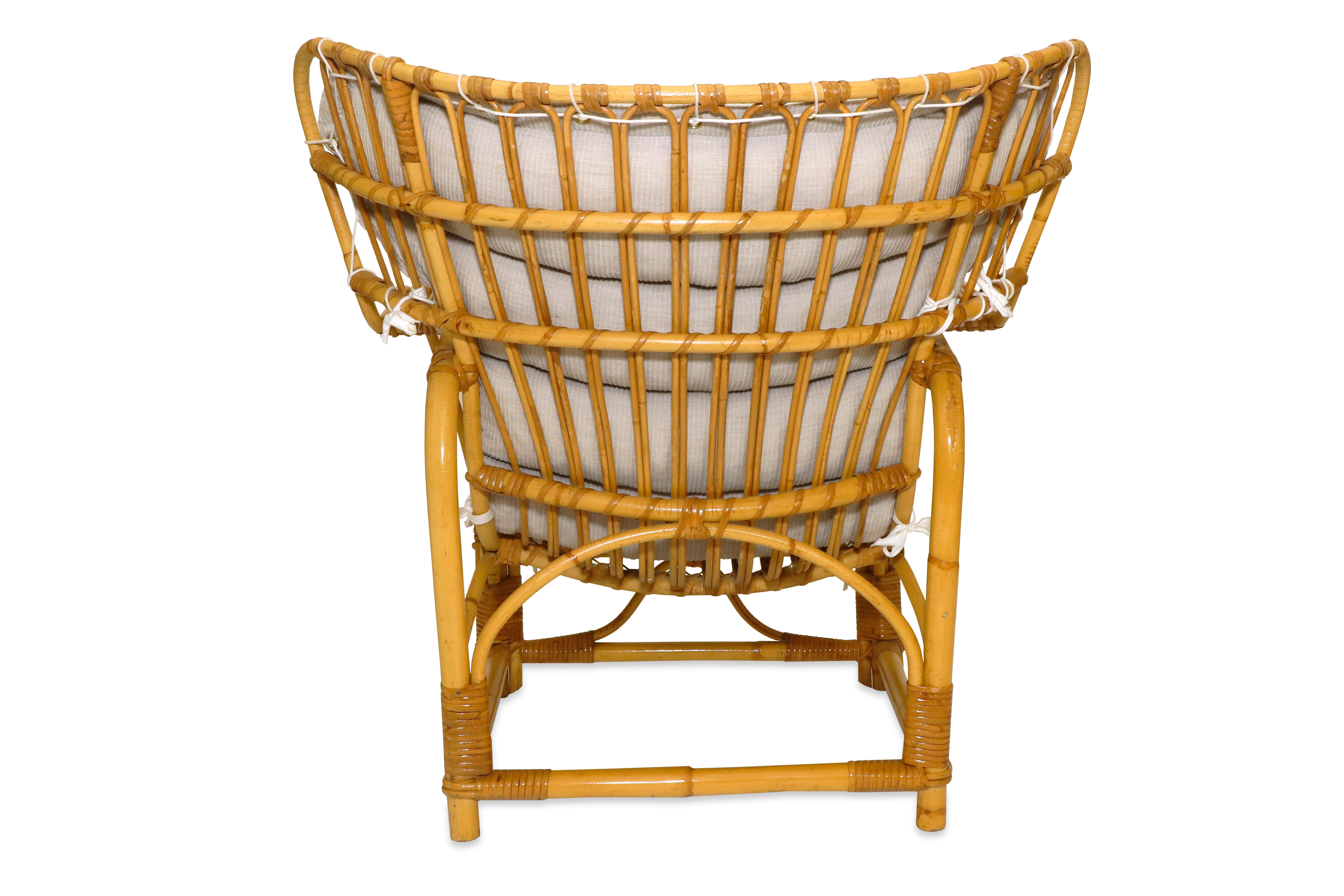 1940s Viggo Boesen Rattan Set for E.V.A. Nissen & Co. In Good Condition For Sale In New York, NY