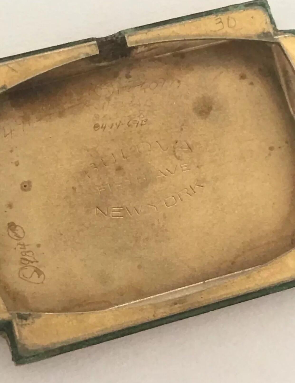 1940s Vintage 10 Karat Gold Filled Bulova Wristwatch In Fair Condition In Carlisle, GB