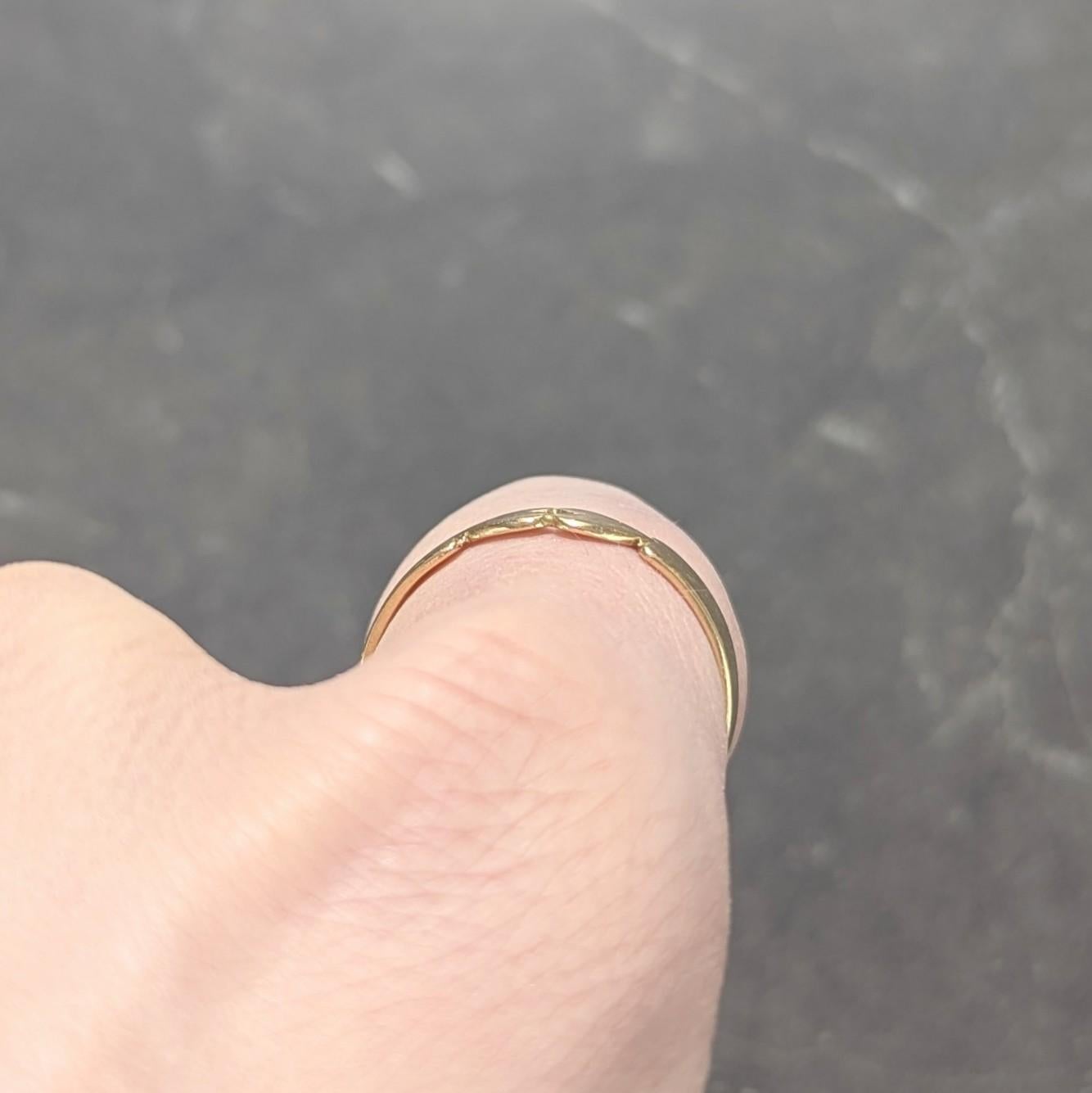 1940er Jahre Vintage 14 Karat Gelbgold Doppelherz-Ring 4