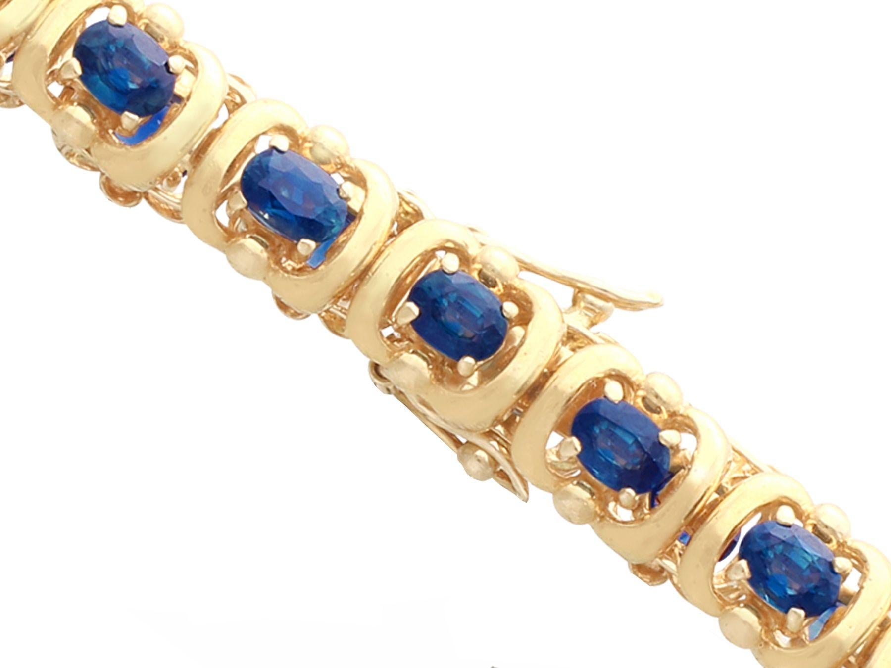 blue sapphire gold bracelet