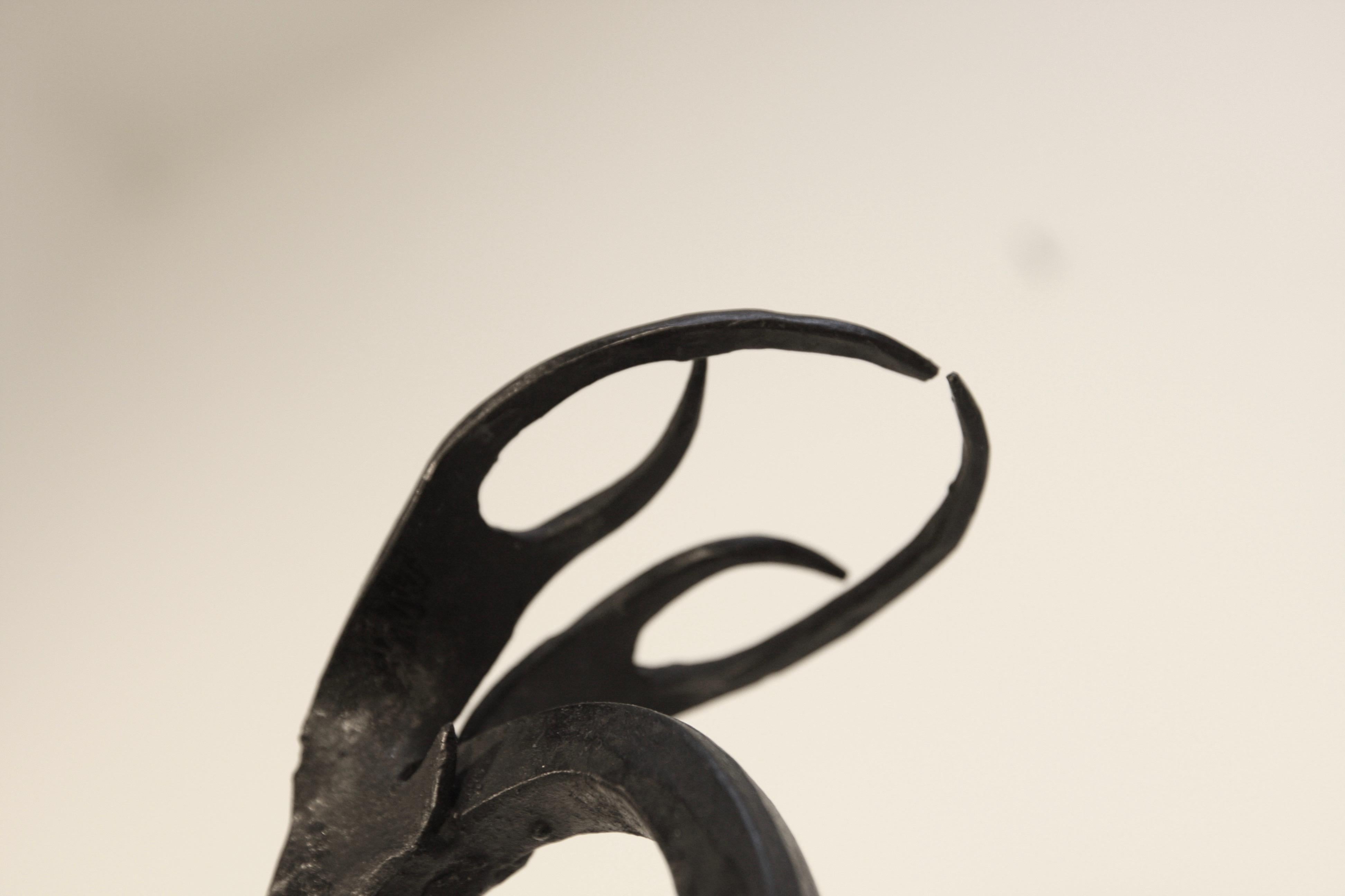 Antilope vintage des années 1940  Outils de cheminée style Edouard Schenck en vente 3