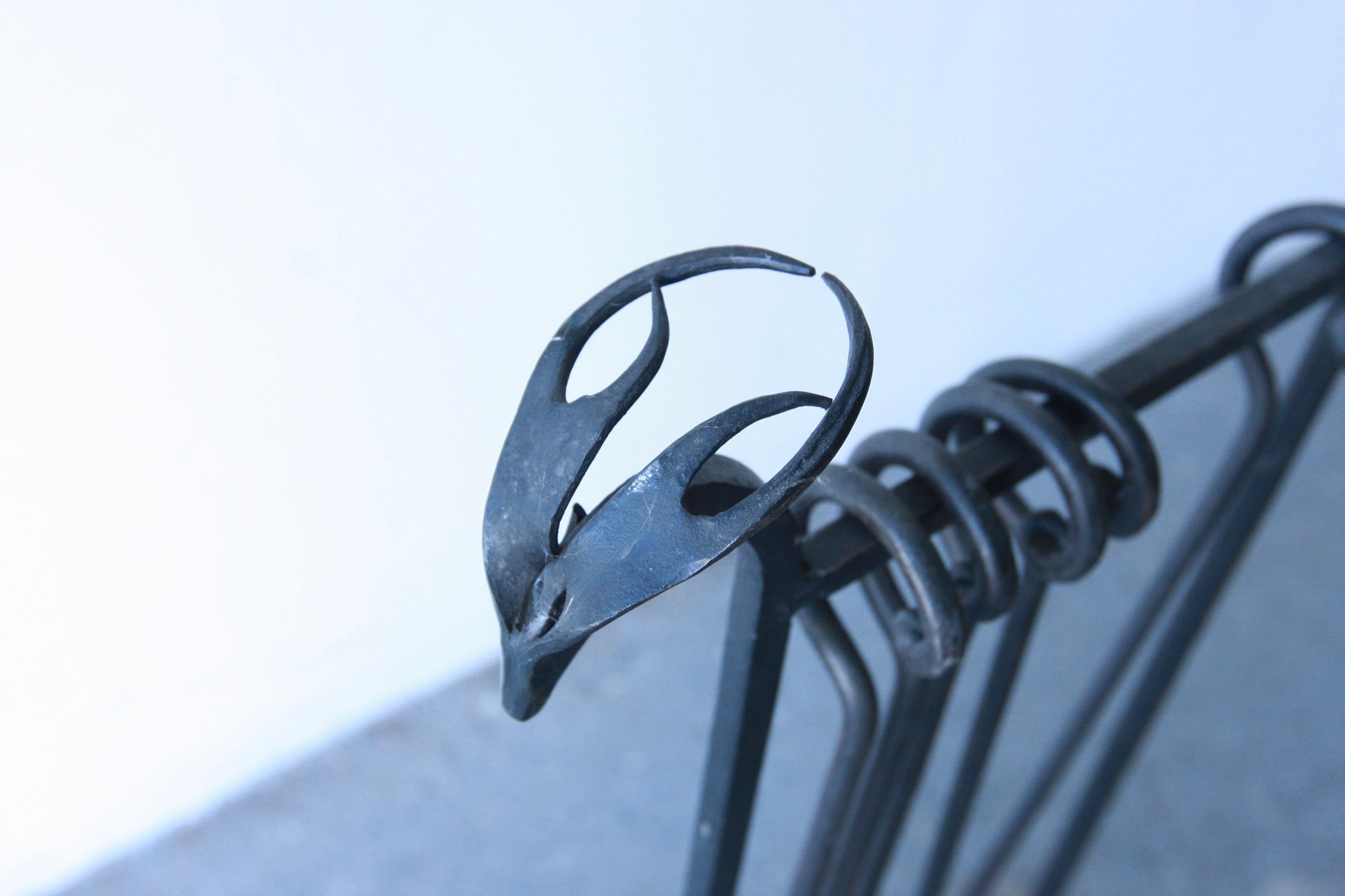Antilope vintage des années 1940  Outils de cheminée style Edouard Schenck en vente 1