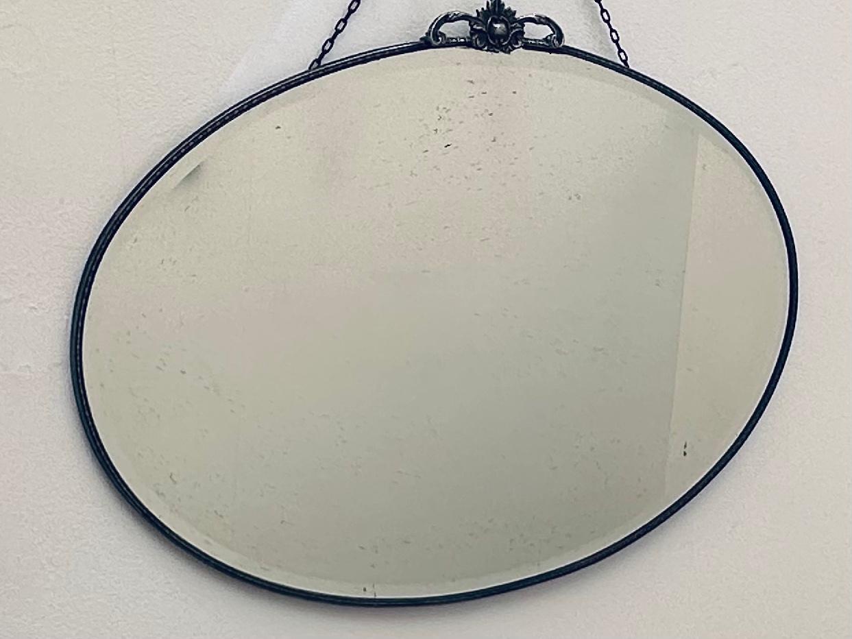 black edged wall mirror