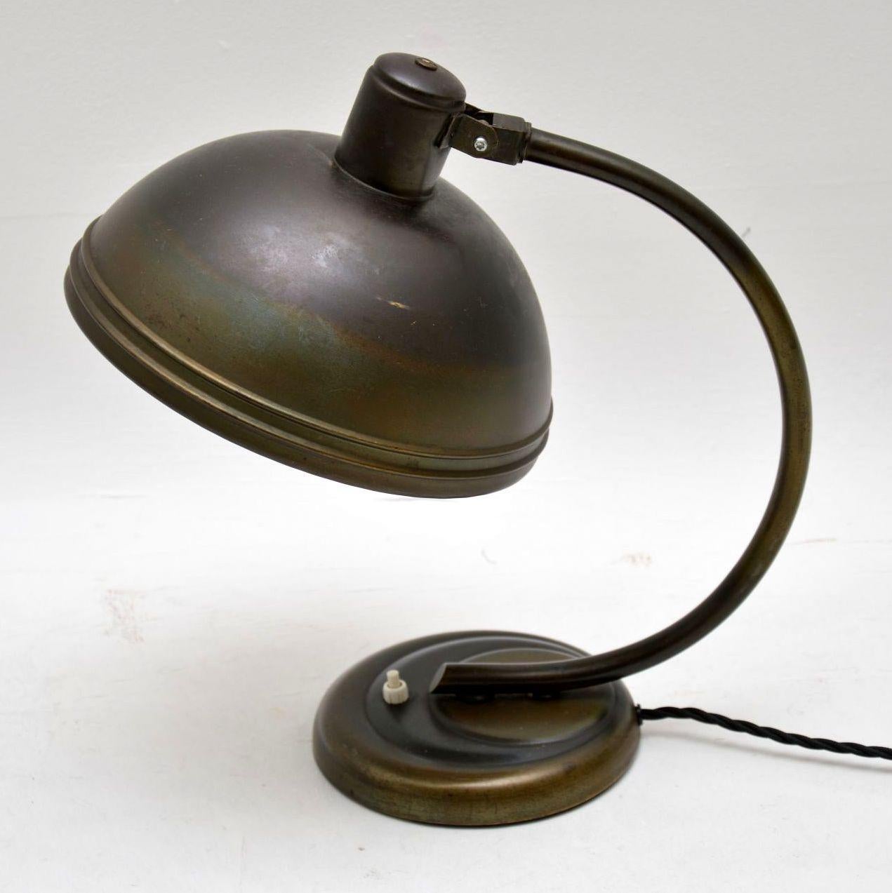 British 1940s Vintage Bauhaus Style Desk Lamp