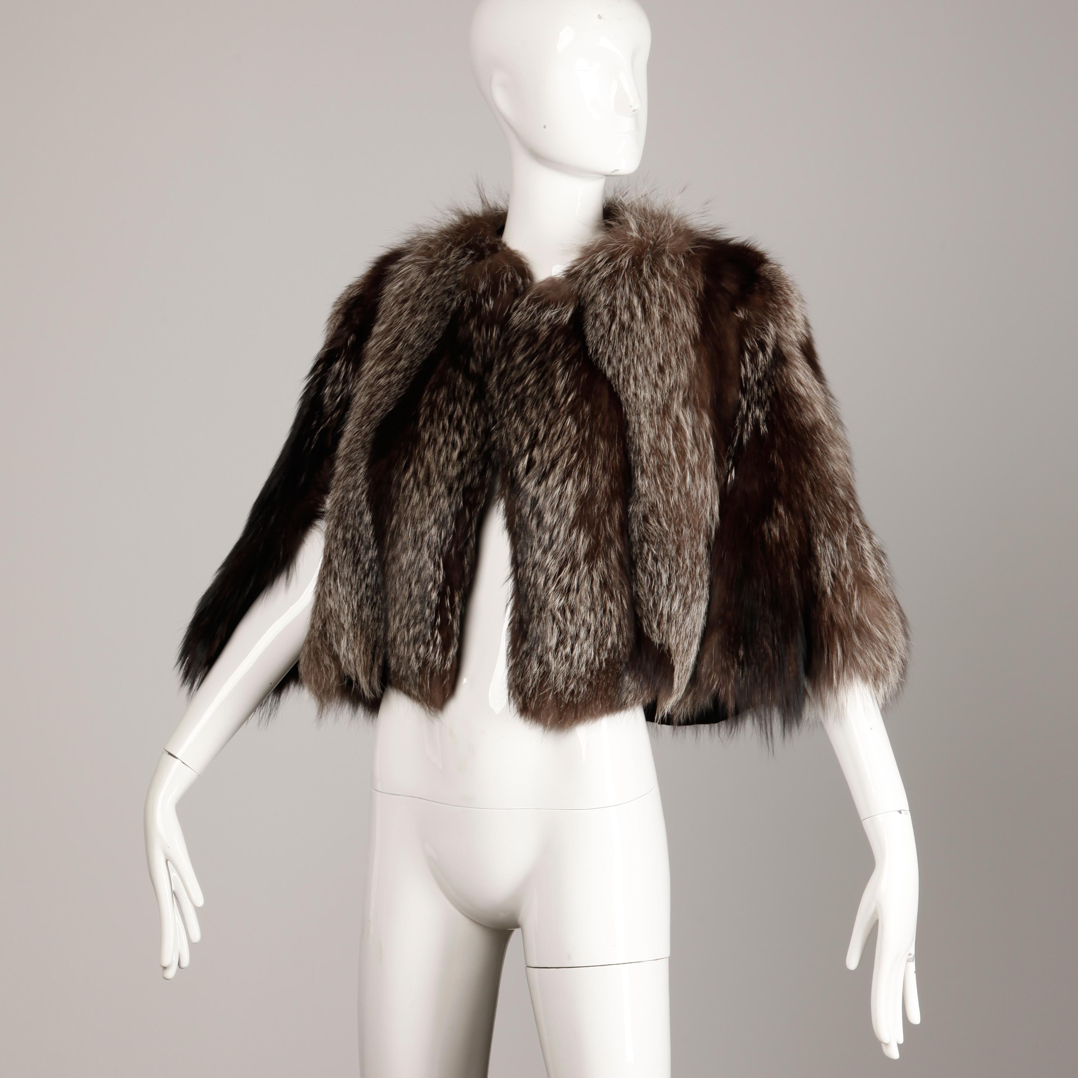 1940s Silver Fox Fur Cape 2