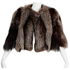 Vintage 1940s Silver Fox Fur Cape