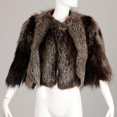 1940s Vintage Crystal Fox Fur Cape or Jacket