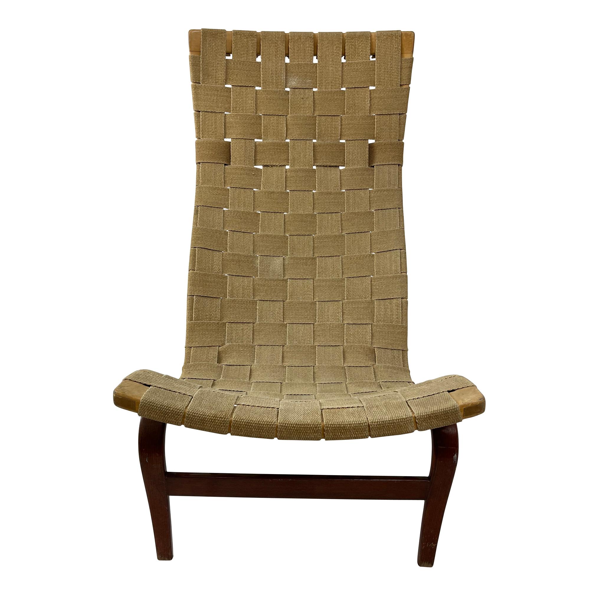 Mid-Century Modern 1940's Vintage Eva Chair by Bruno Mathesson For Sale