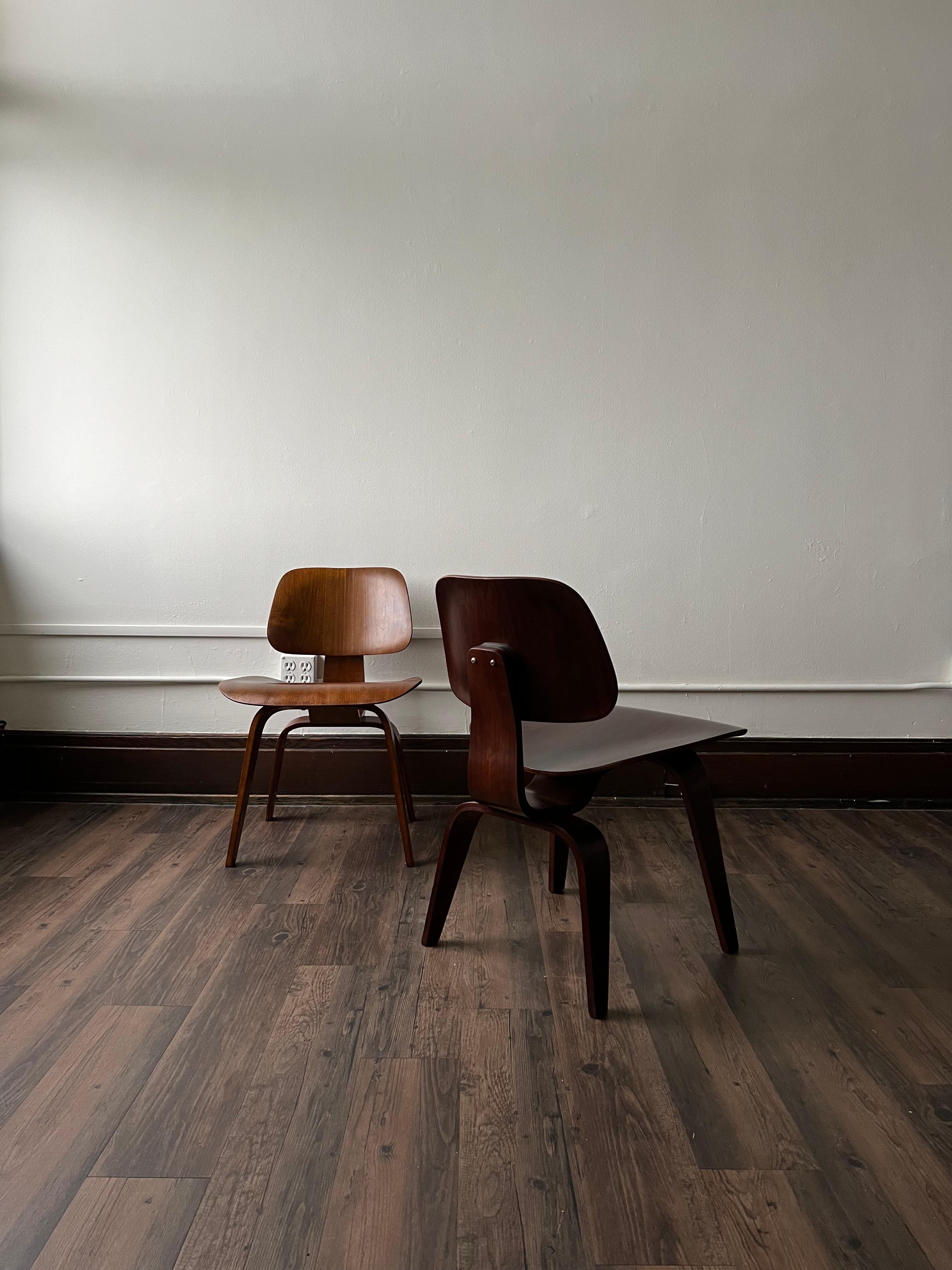 1940s Vintage Evans Herman Miller Eames Ash Dcw 5-2-5 Chair 9