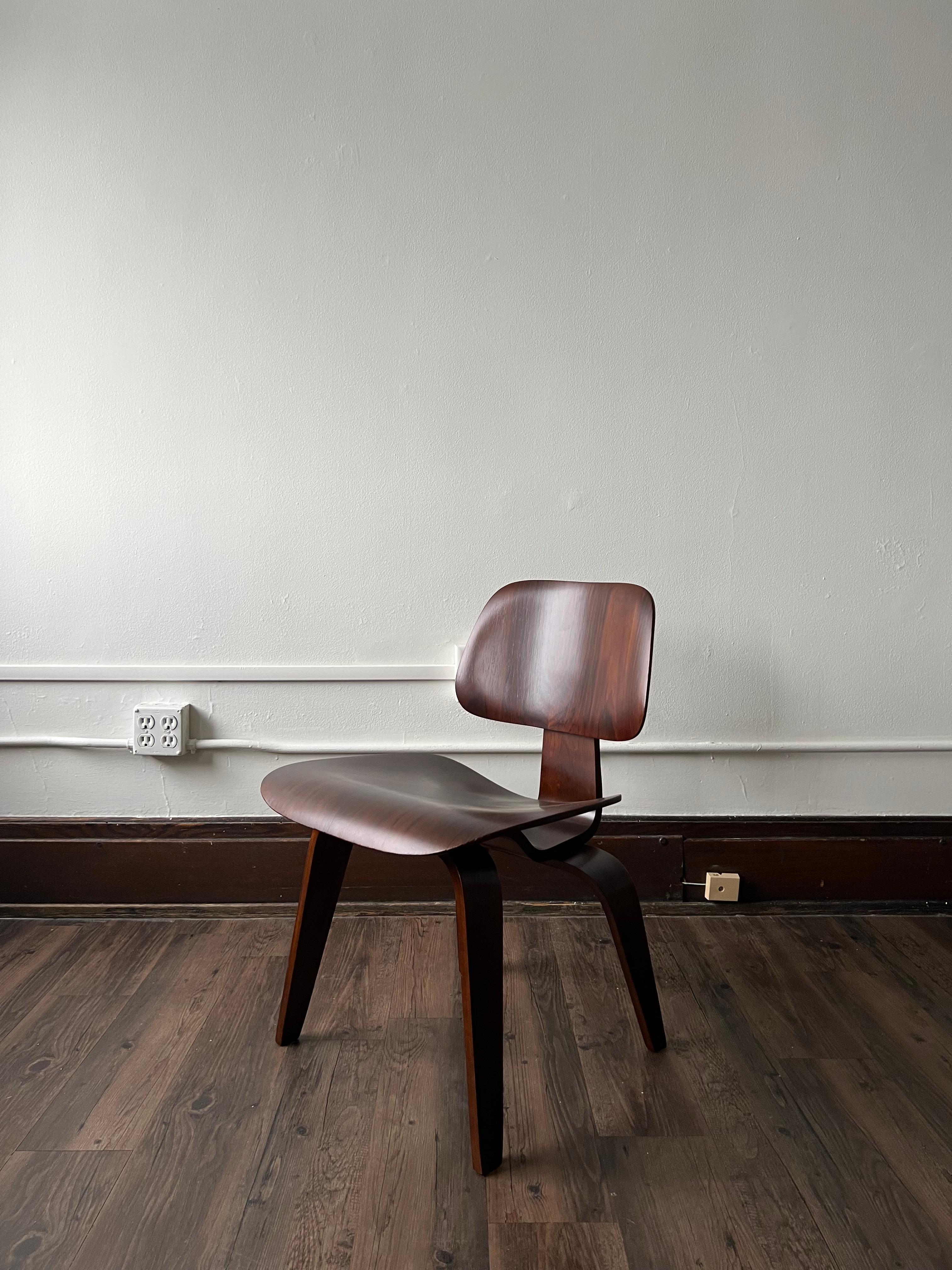 1940s Vintage Evans Herman Miller Eames Rosewood Dcw 5-2-5 Chair 3