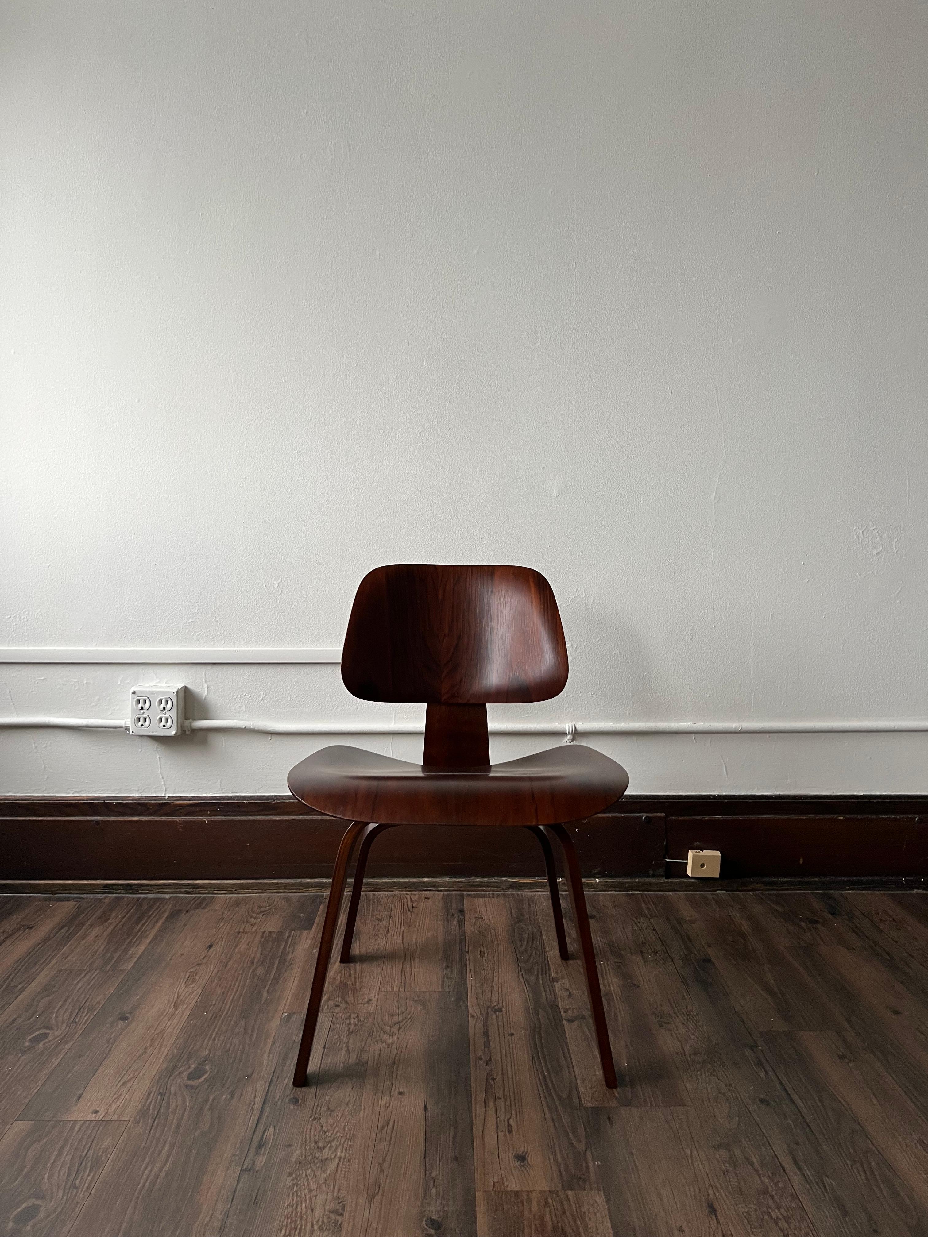 1940s Vintage Evans Herman Miller Eames Rosewood Dcw 5-2-5 Chair 2