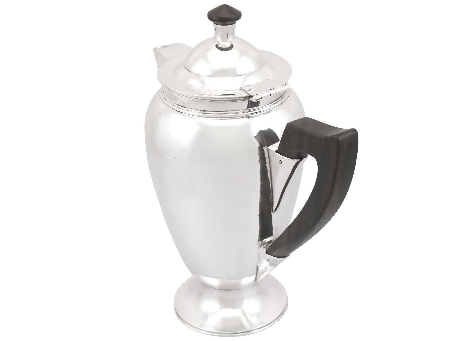 Mid-20th Century 1940s, Vintage Sterling Silver Coffee Pot For Sale