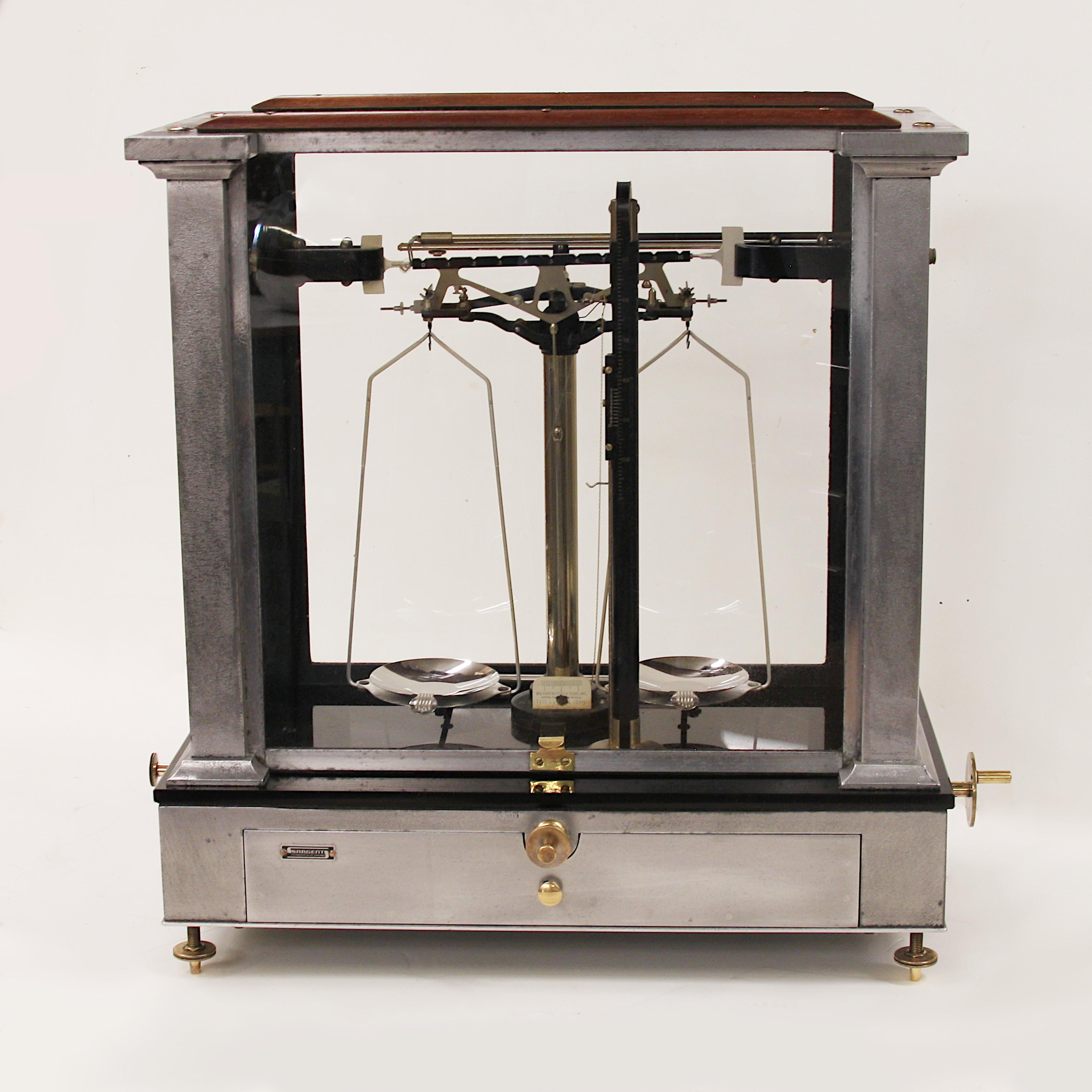 antique analytical balance scale