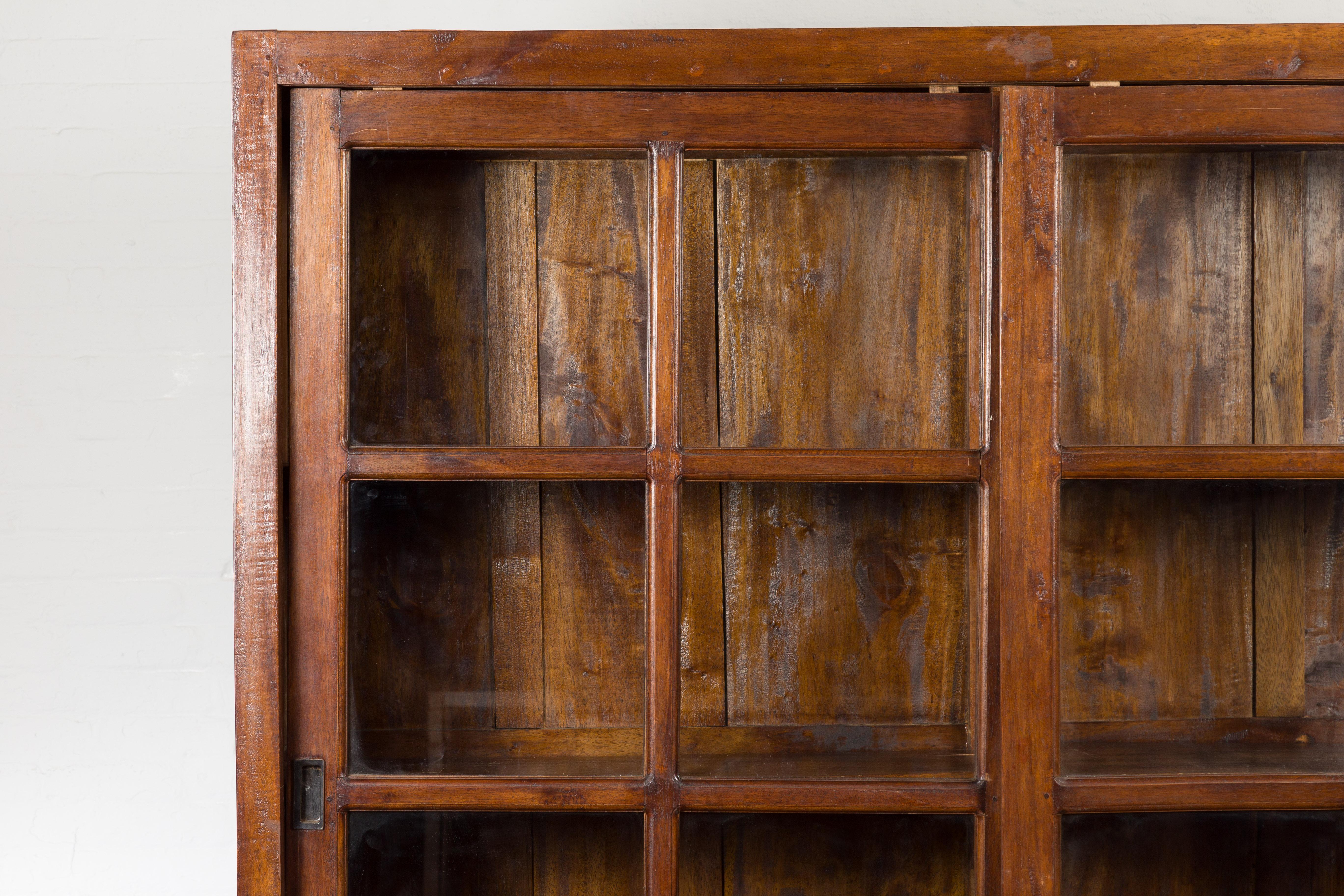 bookcases with glass doors