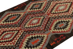 1940s Vintage Kilim in Blue, Red and Beige-Brown Tribal pattern by Rug & Kilim