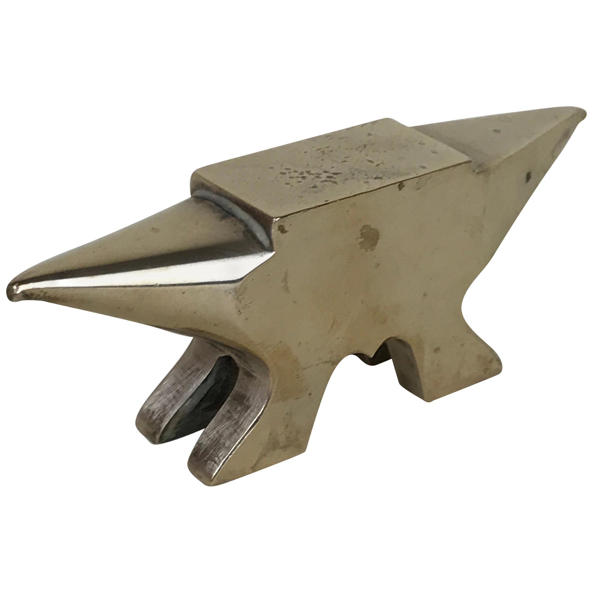 1940s Vintage Little Bronze Anvil Made in Italy For Sale