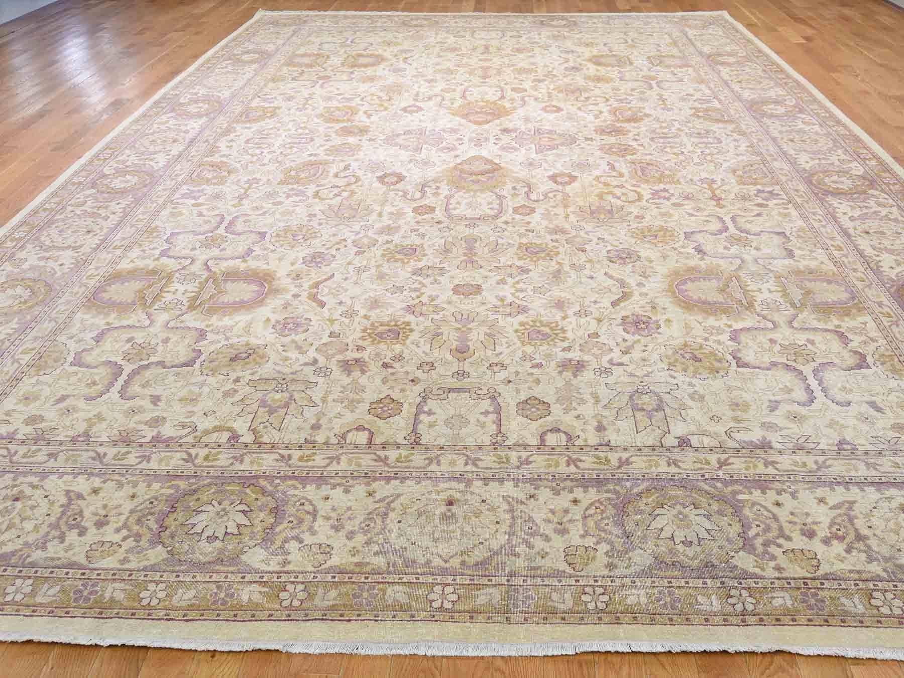 Other 1940's Vintage Mughal Amritsar Hand Knotted Oriental Rug Soft