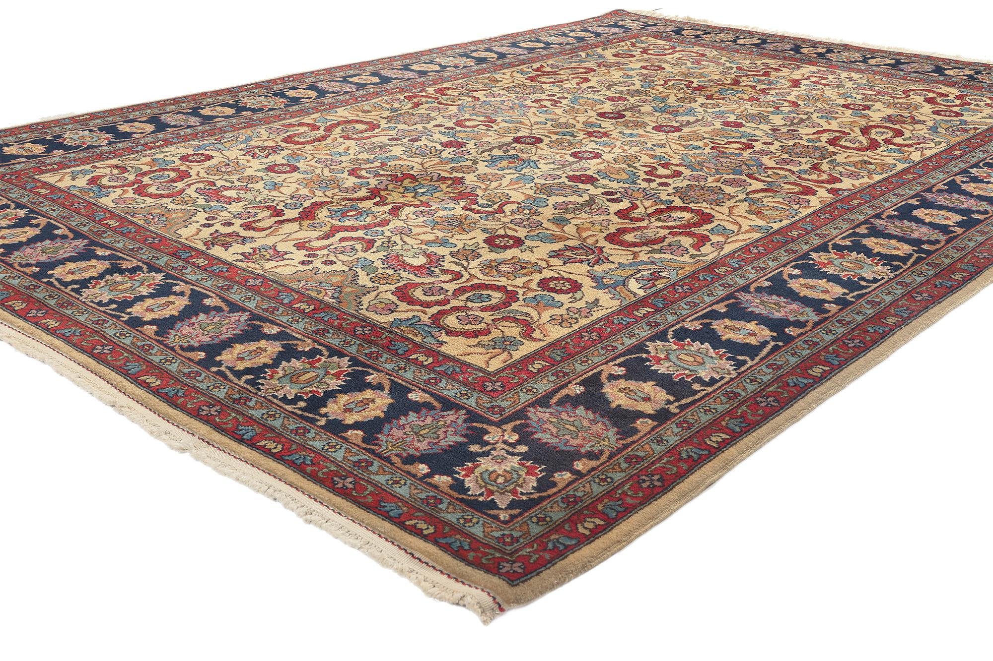 Alfombra rumana vintage de 1940 con diseño de banda de nubes Moderno de mediados de siglo en venta