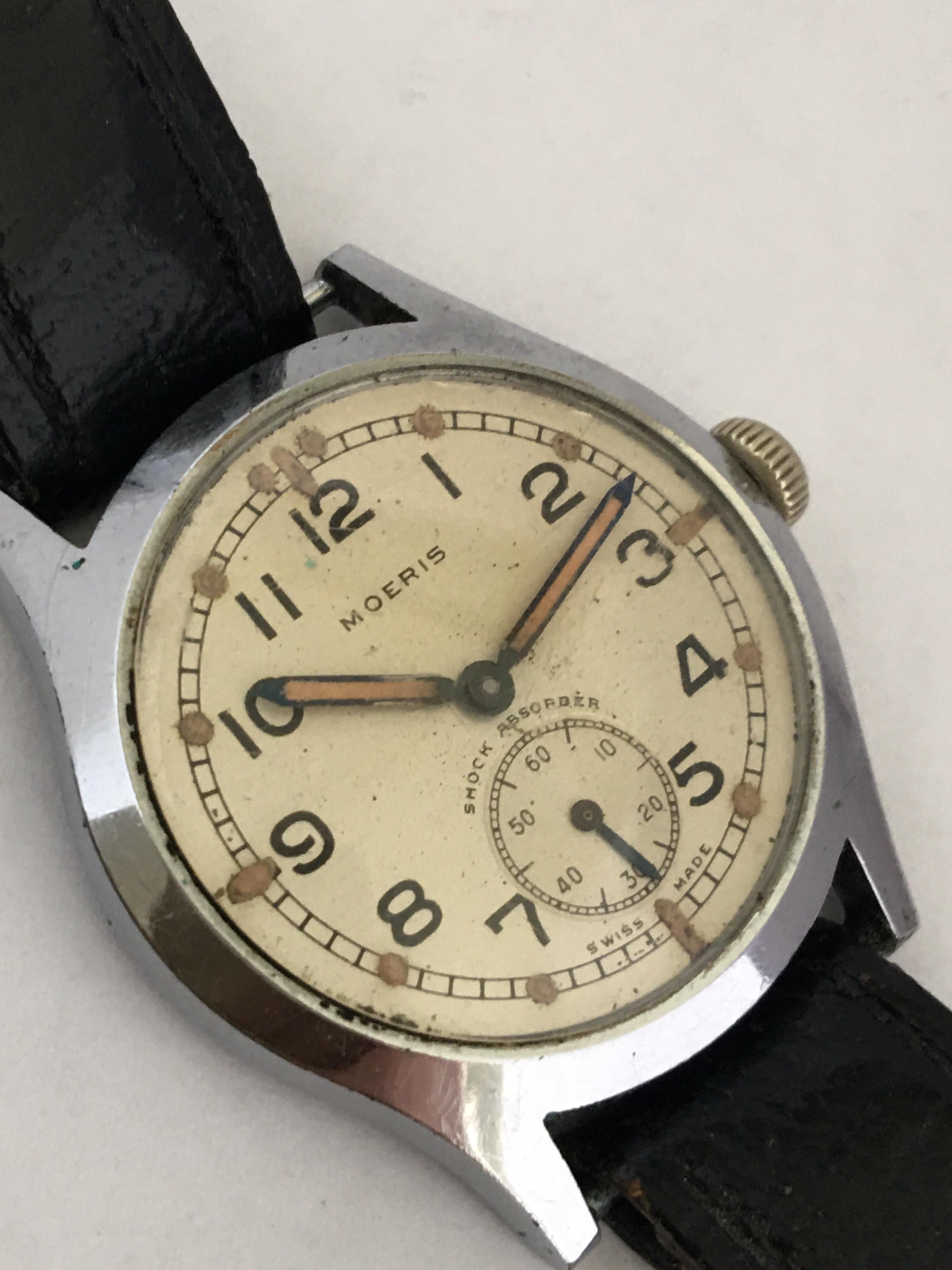 1940s Vintage Stainless Steel Manual Winding WW2 Military Watch ATP P3357 4