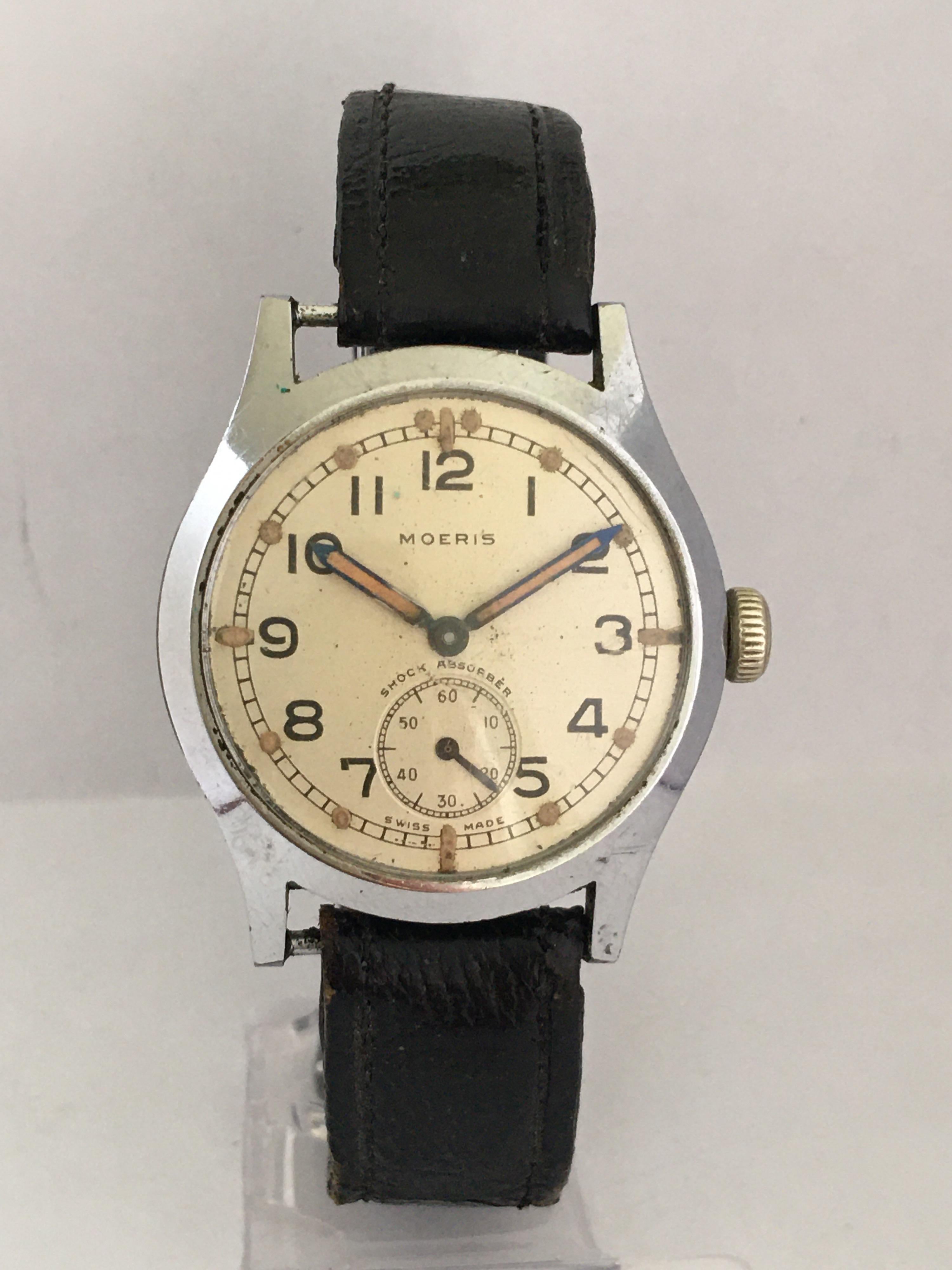 1940s Vintage Stainless Steel Manual Winding WW2 Military Watch ATP P3357 7