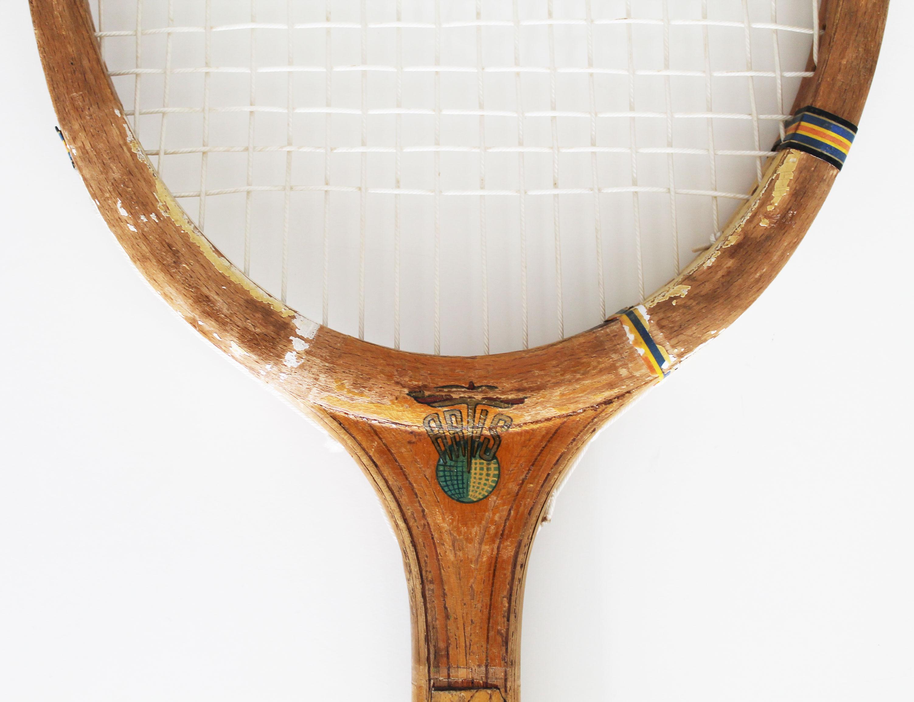 Raqueta de tenis vintage de 1940 2