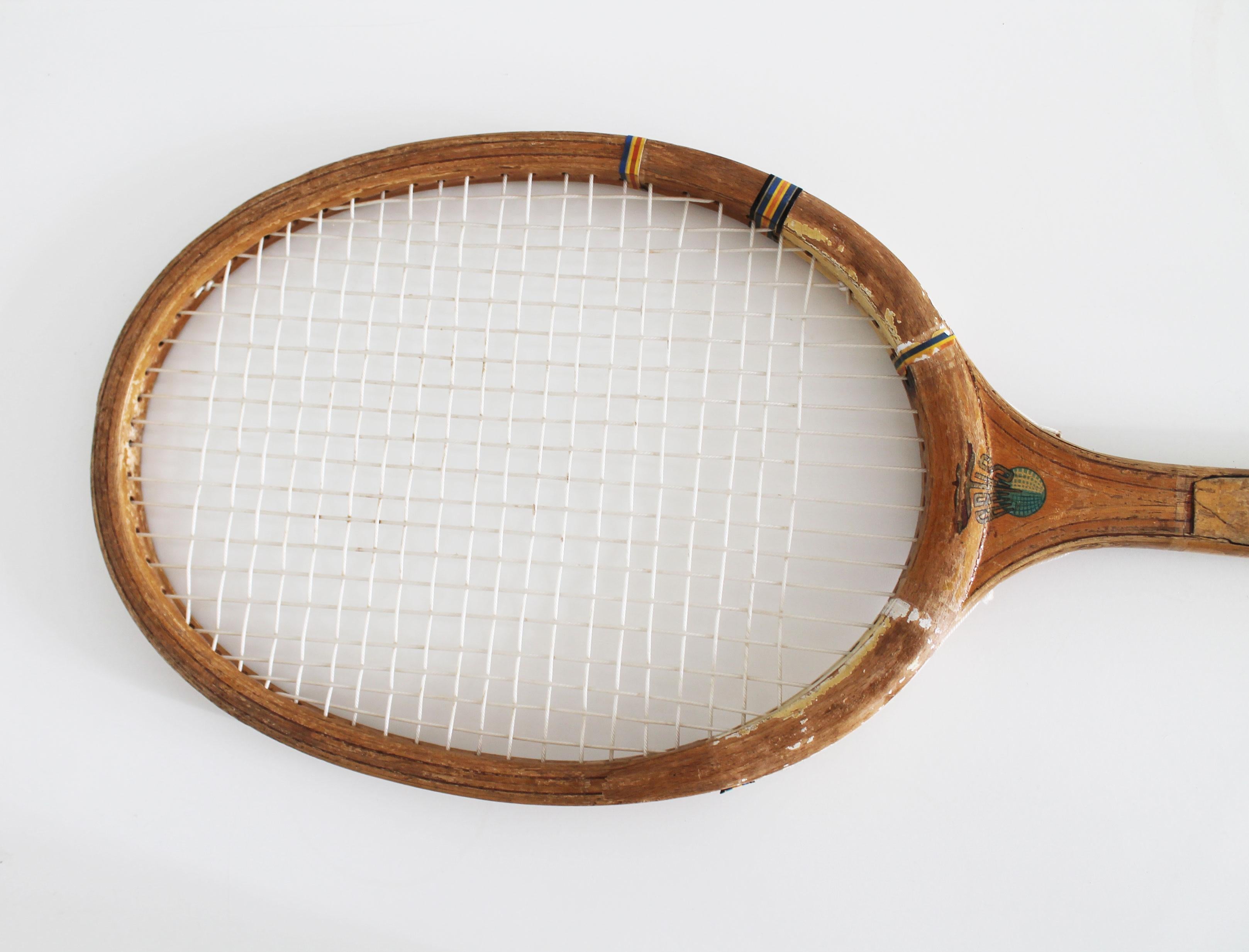Raqueta de tenis vintage de 1940 Moderno de mediados de siglo