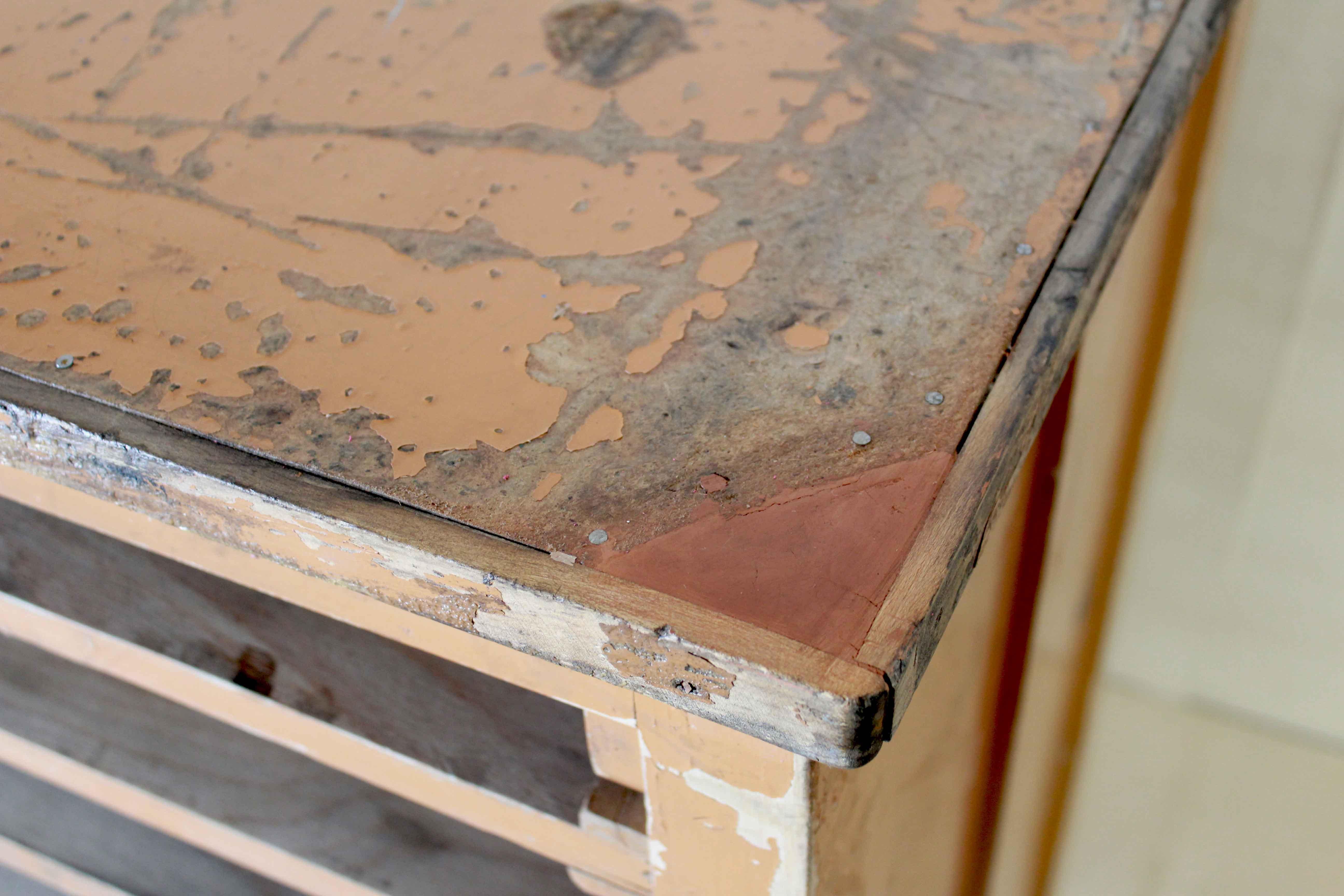 1940s Vintage Wood Chest of Drawers in Industrial Style 4