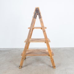 1940s Vintage Wooden Ladder Shelf