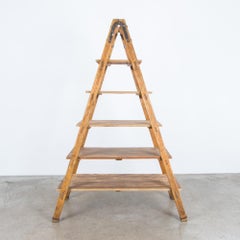 1940s Vintage Wooden Ladder Shelf