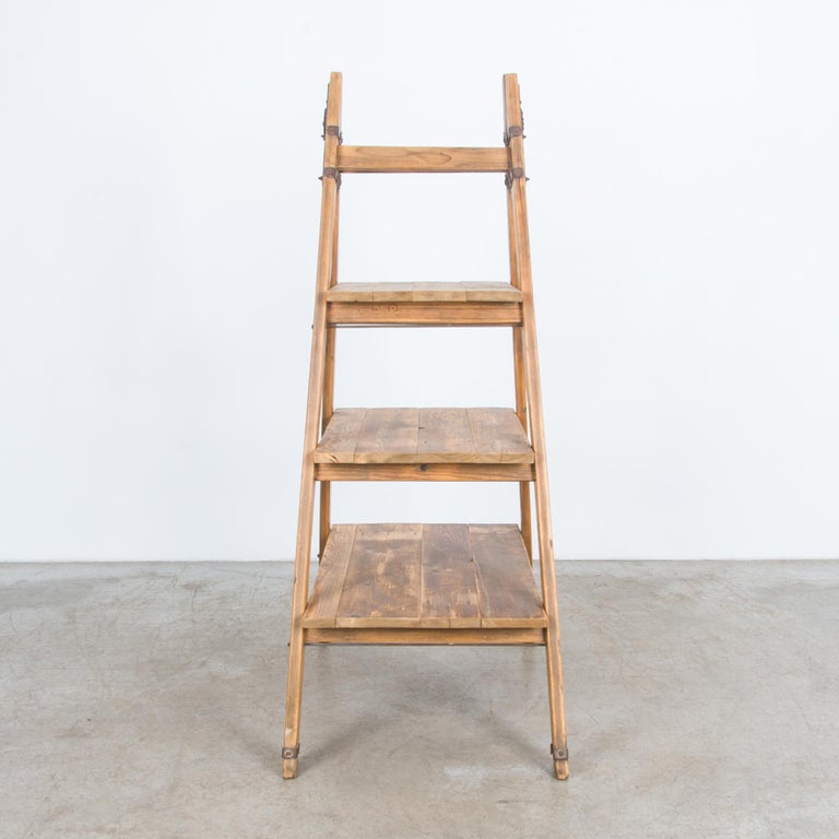 1940s Vintage Wooden Ladder Shelf at 1stDibs