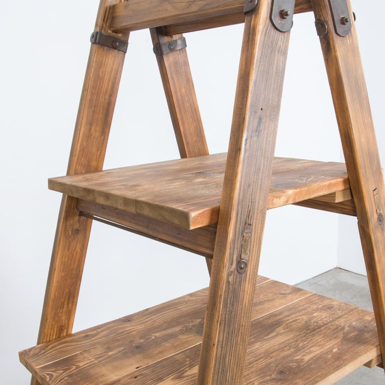1940s Vintage Wooden Ladder Shelf at 1stDibs