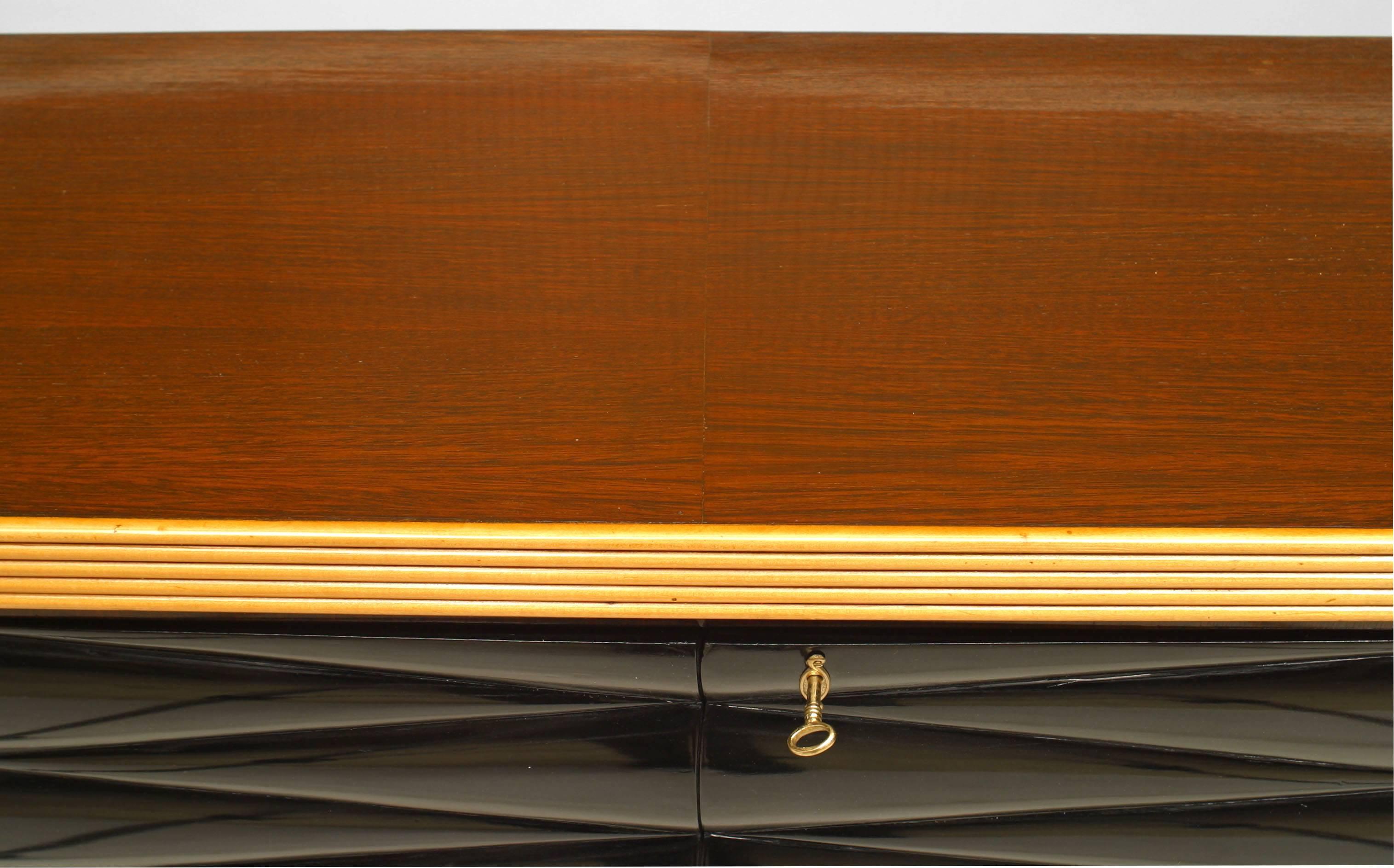 Maple Vittorio Dassi Italian Mid-Century Mahogany Sideboard For Sale