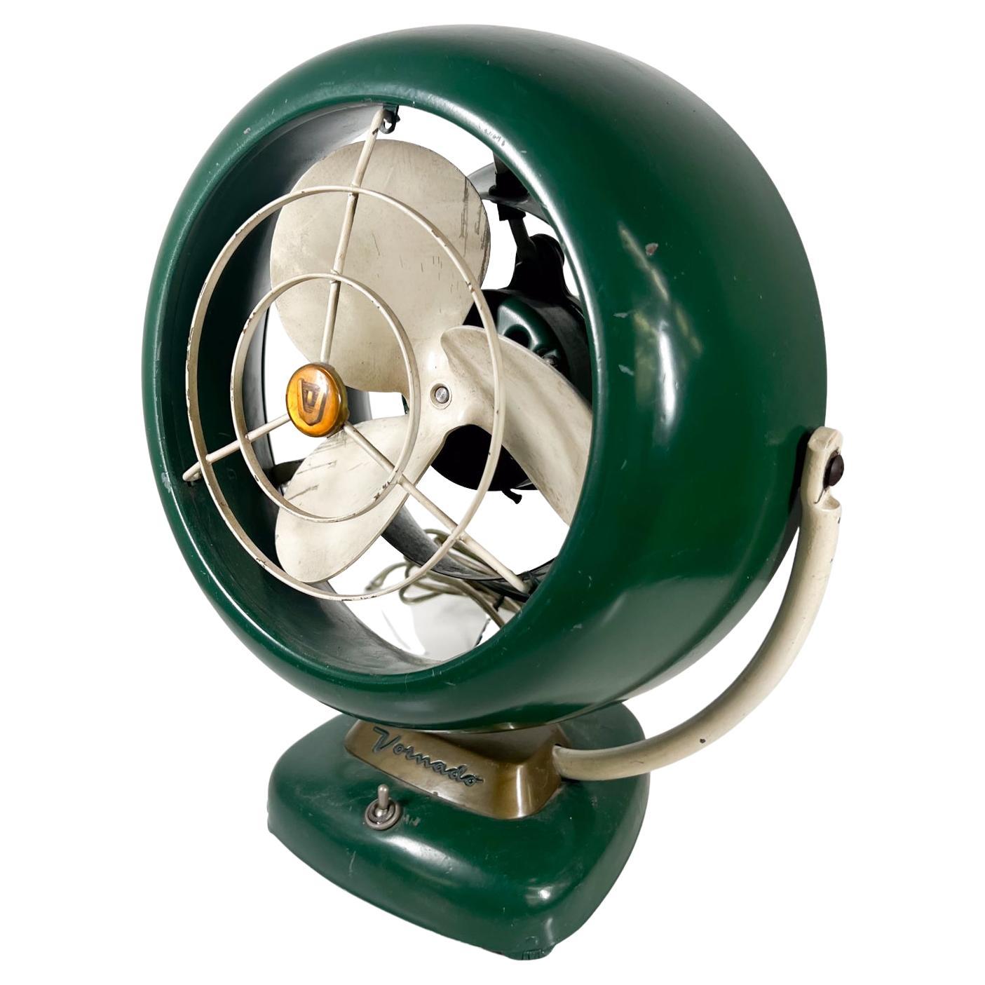 1940s Vornado Dark Green Electric Fan Desk Tabletop