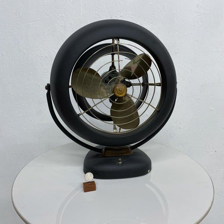 Large size Vornado vintage antique electric fan powerful performance
Art Deco era electric table desk top fan with modern industrial design. 
One speed operation. 
18.75 H x 16 W x 8.25 D inches
Fully operational. 
Preowned original restored