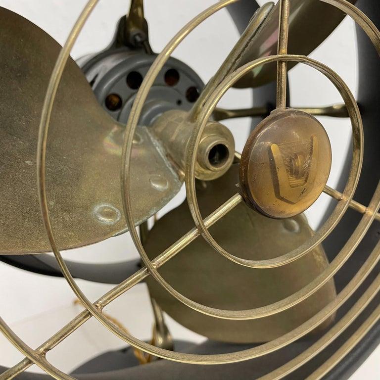 Industrial 1940s Vornado Vintage Electric Metal Table Fan Restored For Sale