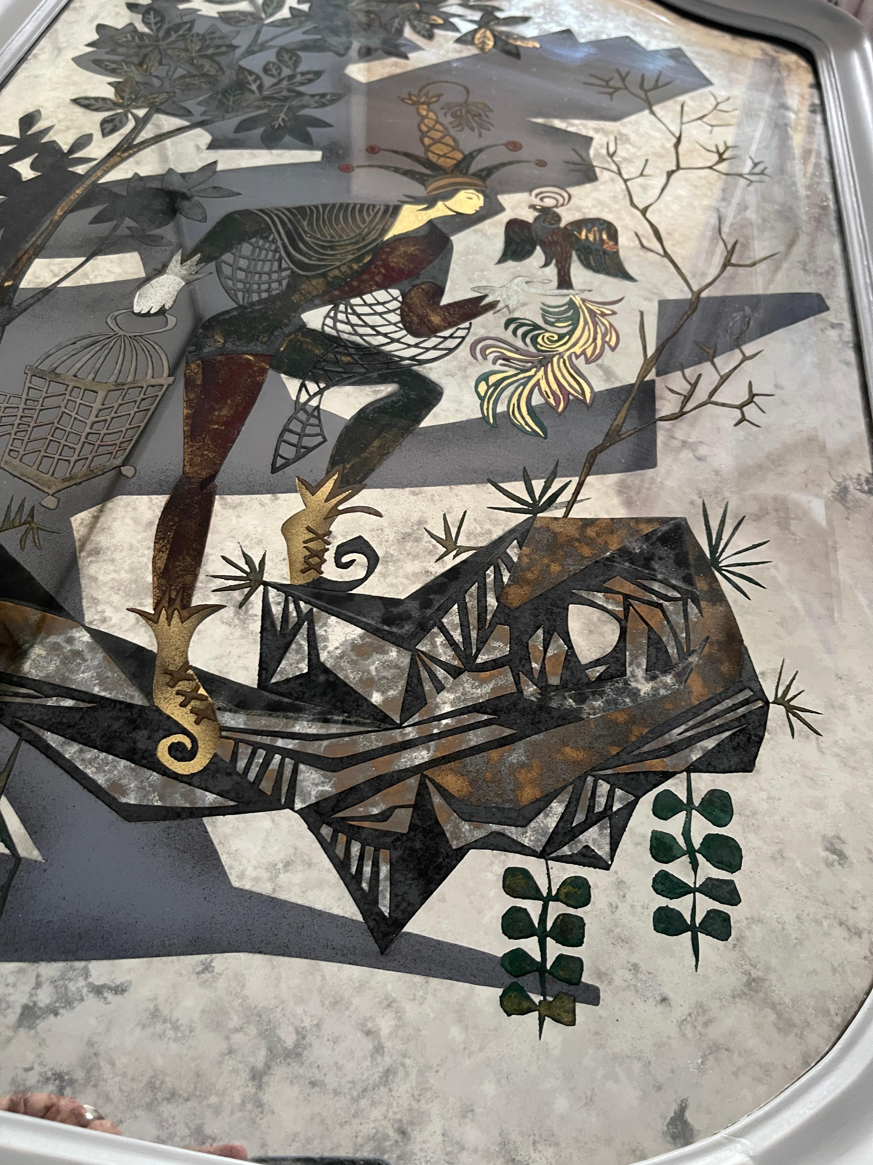 Milieu du XXe siècle 1940's  Miroir mural Robert Pansart en vente